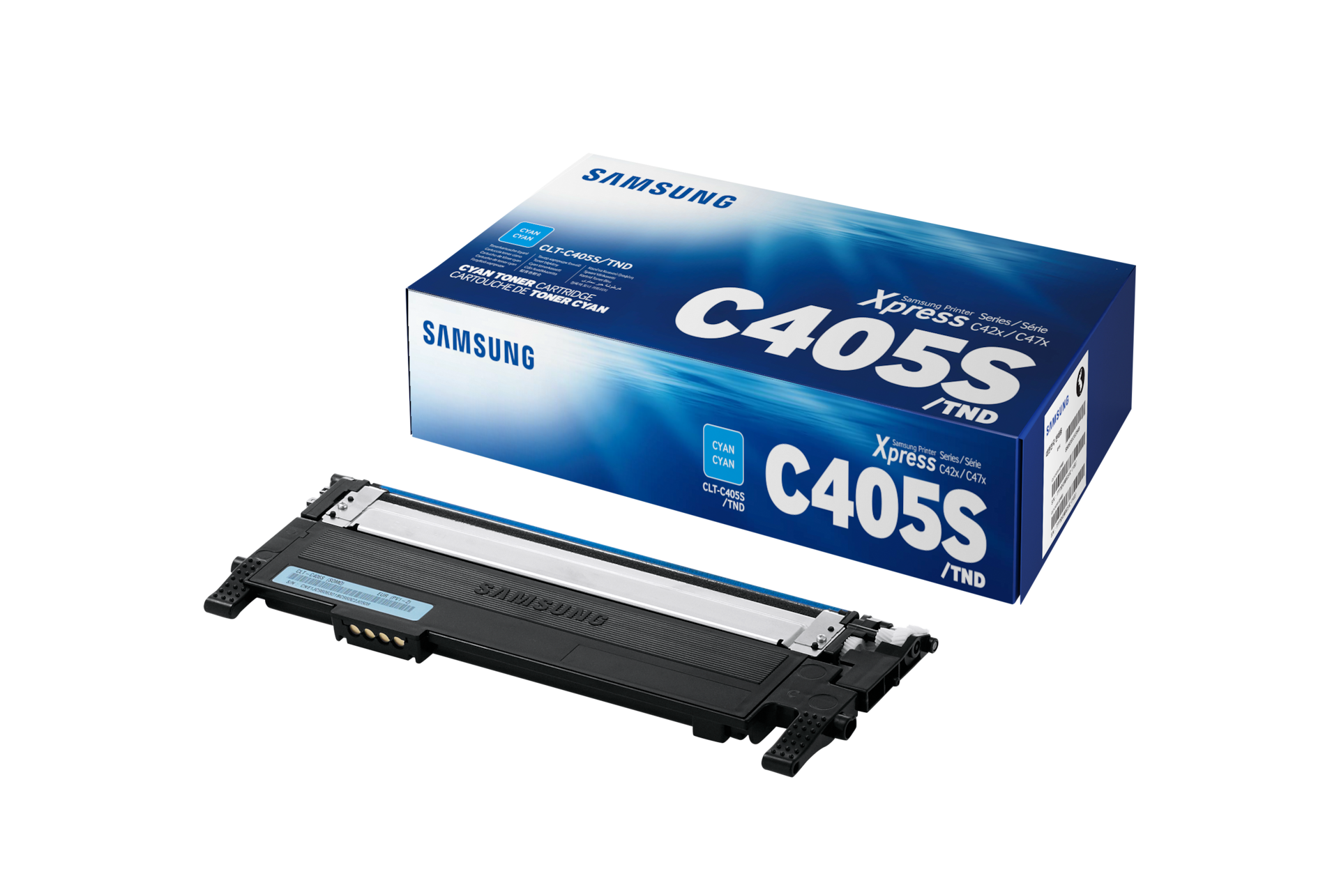 컬러 레이저프린터 토너 1,000 매 사이안 컬러 제품 + 상자 정면 이미지