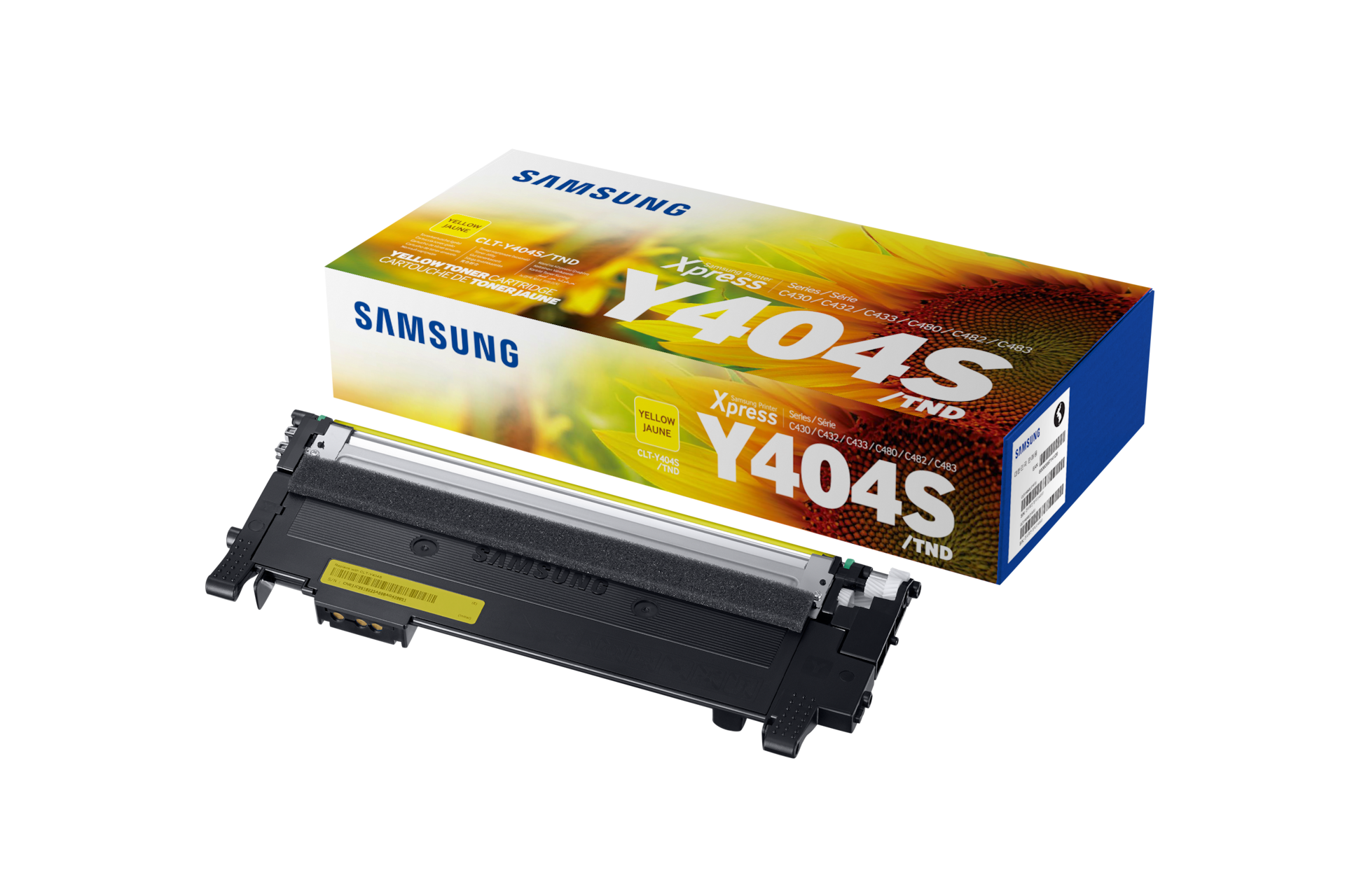 컬러 레이저프린터 토너 1,000 매 옐로우 컬러 제품 + 상자 정면 이미지