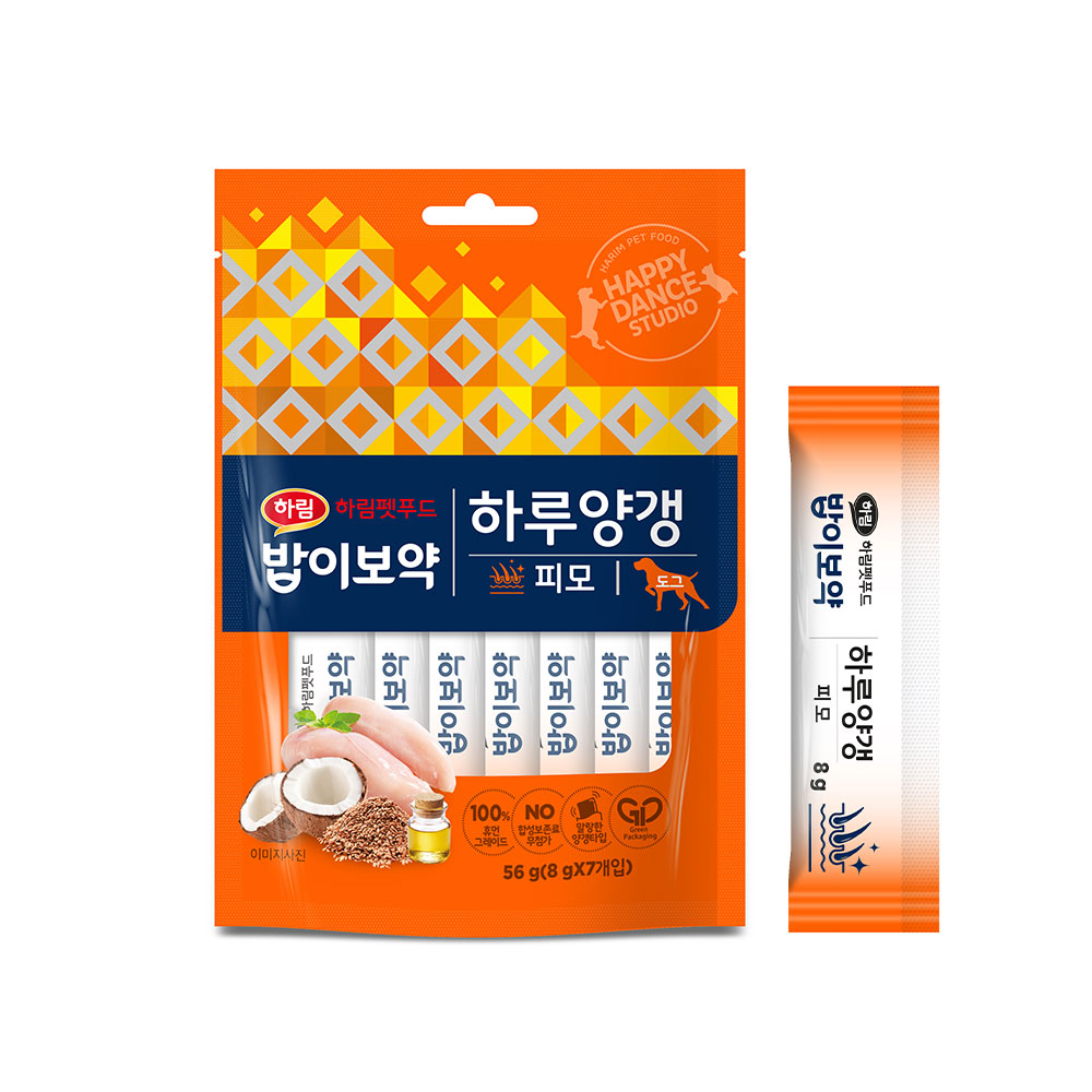 [강아지용] 밥이보약 DOG 하루양갱 피모 56g 