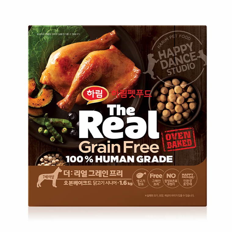 [강아지용] 더리얼 그레인프리 오븐베이크드 닭고기 시니어 1.6kg 