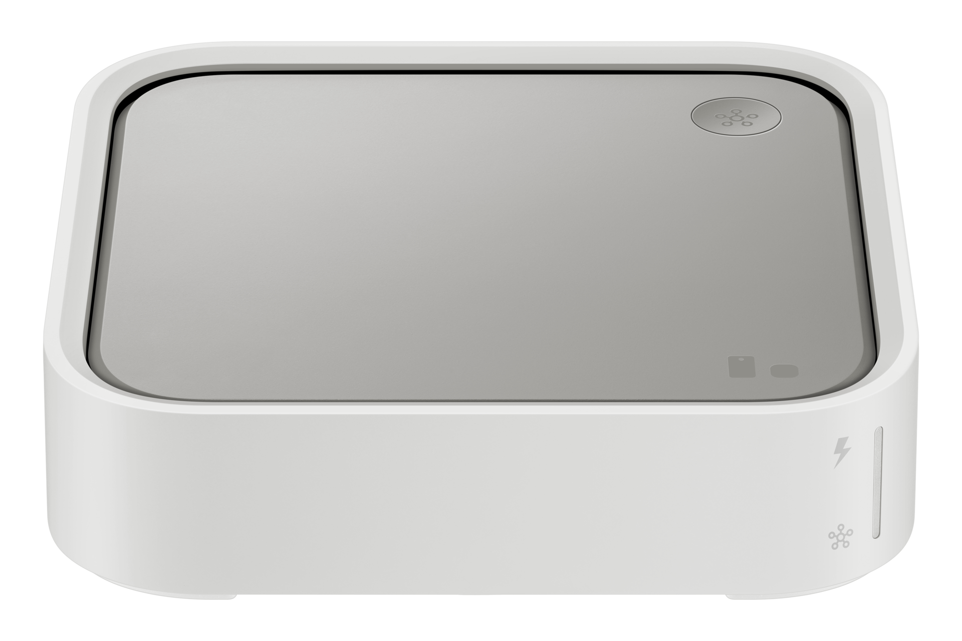 스마트싱스 스테이션 화이트 제품 눕힌 정면