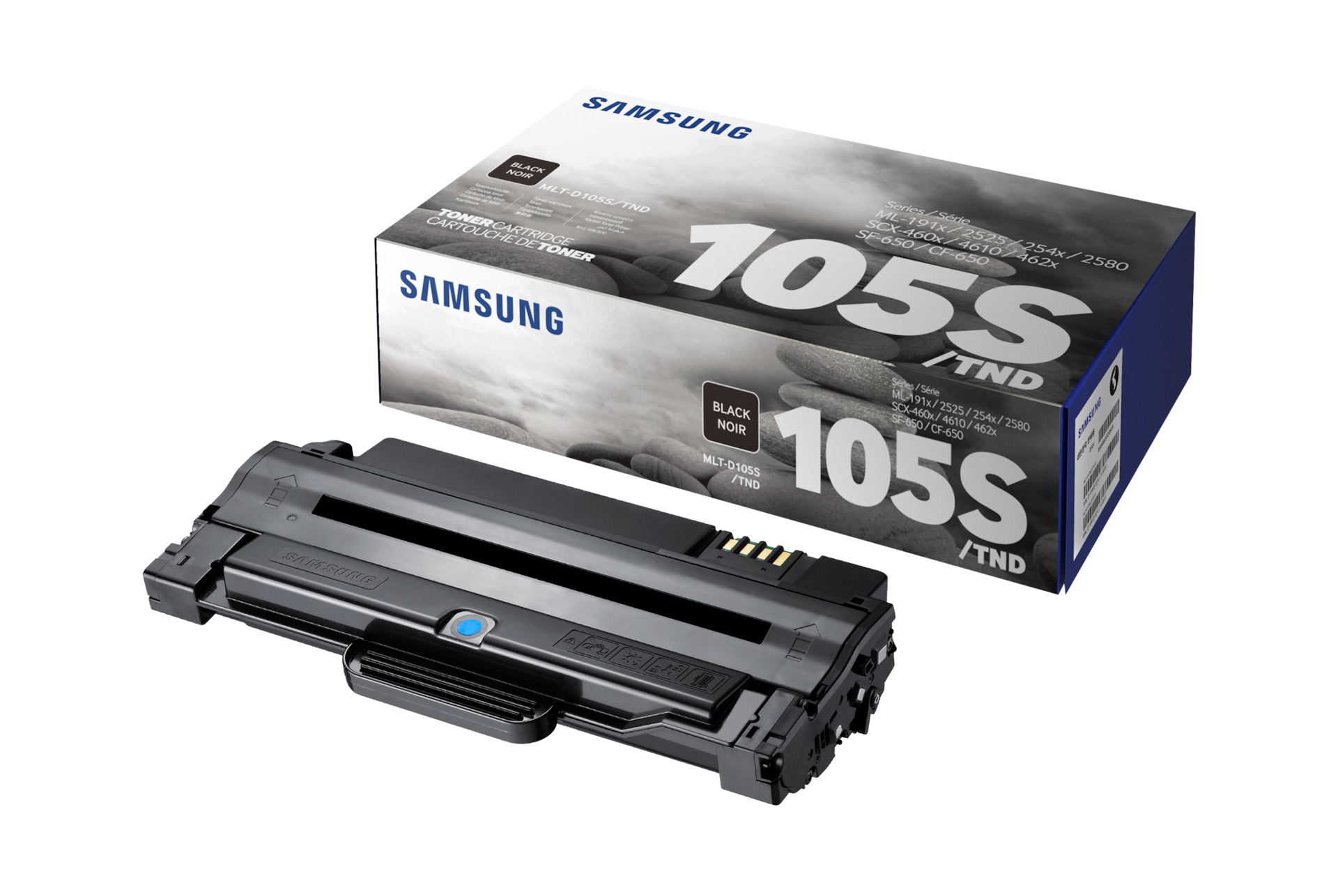 흑백 레이저프린터 토너 1,500 매 (블랙) 제품 상자 + 토너 이미지