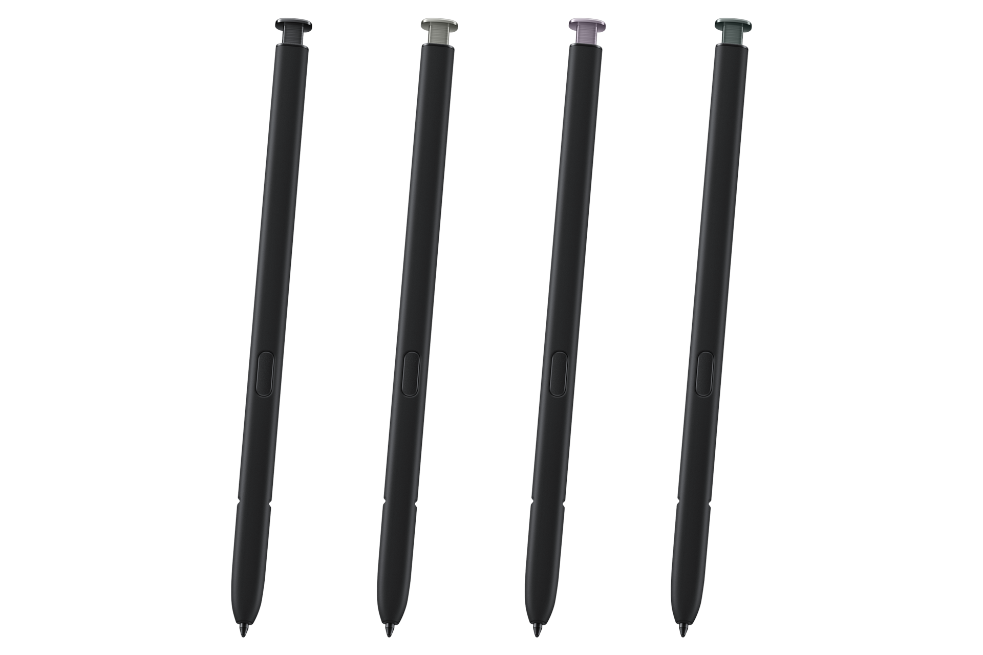 갤럭시 S23 Ultra S펜 블랙, 그린, 라벤더, 크림 색상 나열한 이미지