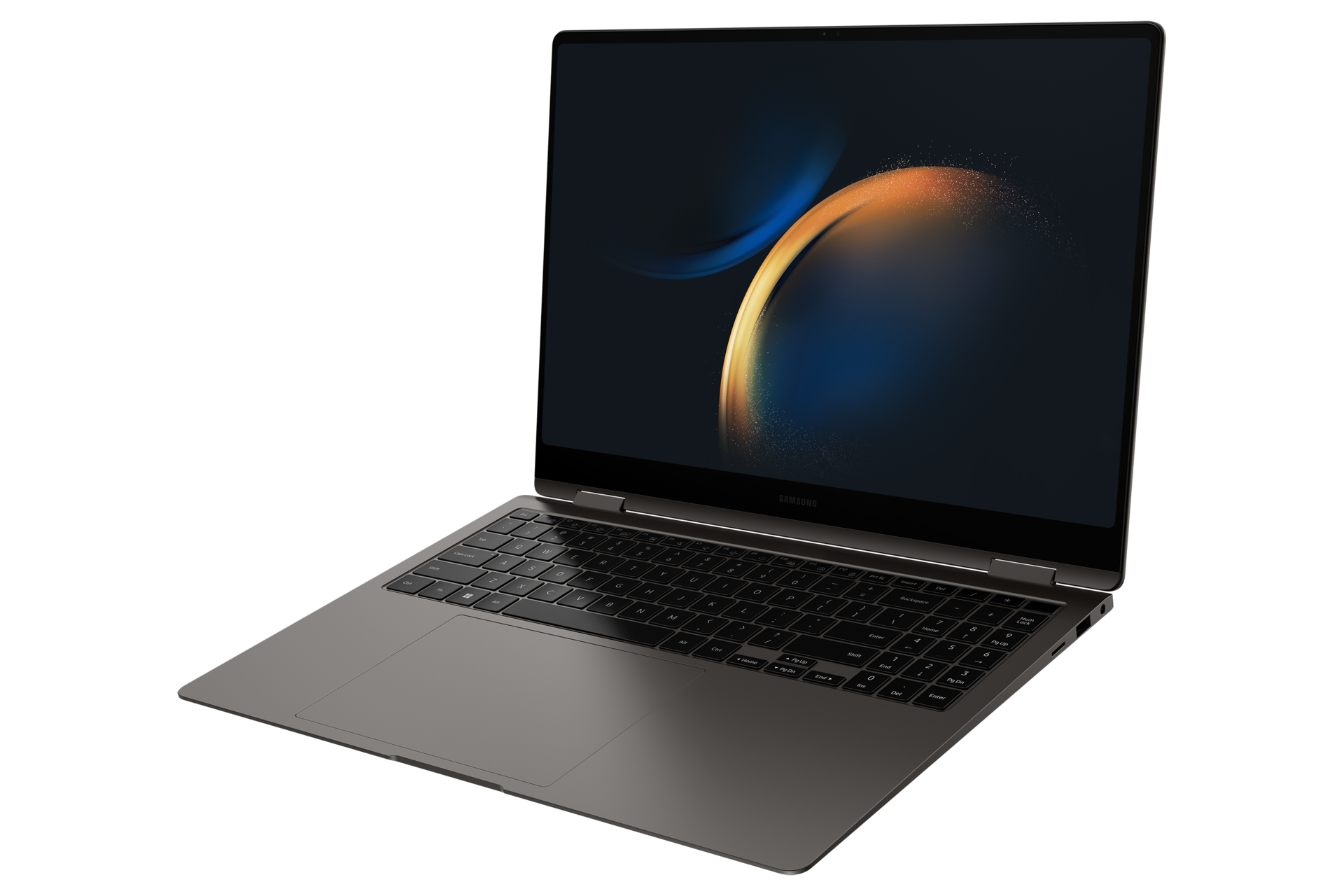 갤럭시 북3 Pro 360 40.6 cm Core™ i7 / 512 GB NVMe SSD 그라파이트 측면 왼쪽