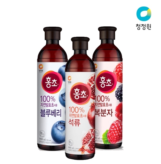 마시는 홍초 석류900ml+블루베리900ml+복분자900ml