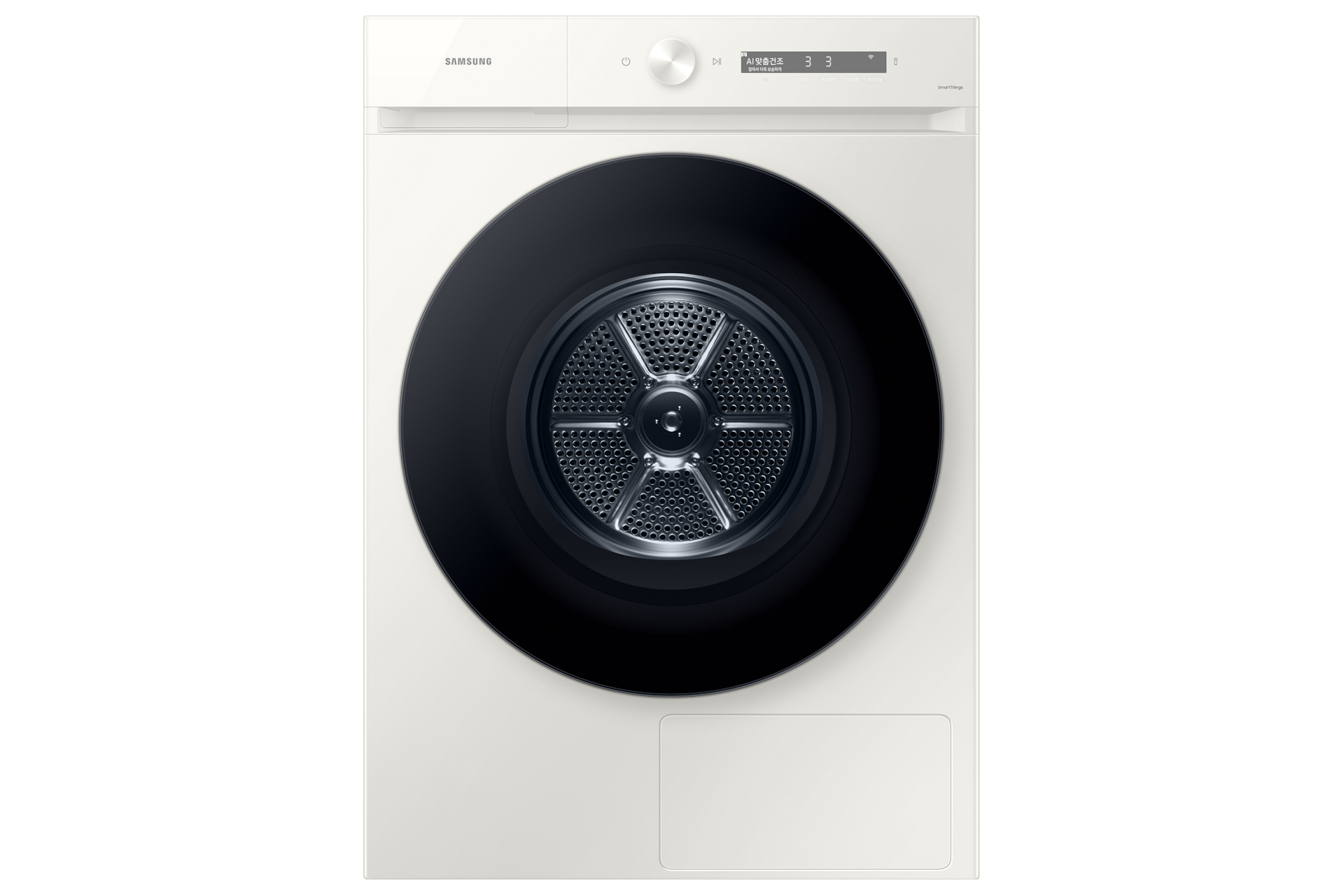 Bespoke AI 건조기 20kg+상단 설치 키트 그레이지 건조기 정면