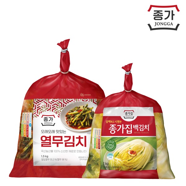 열무김치1.5Kg+백김치1Kg ㅣ 종가집 대한민국