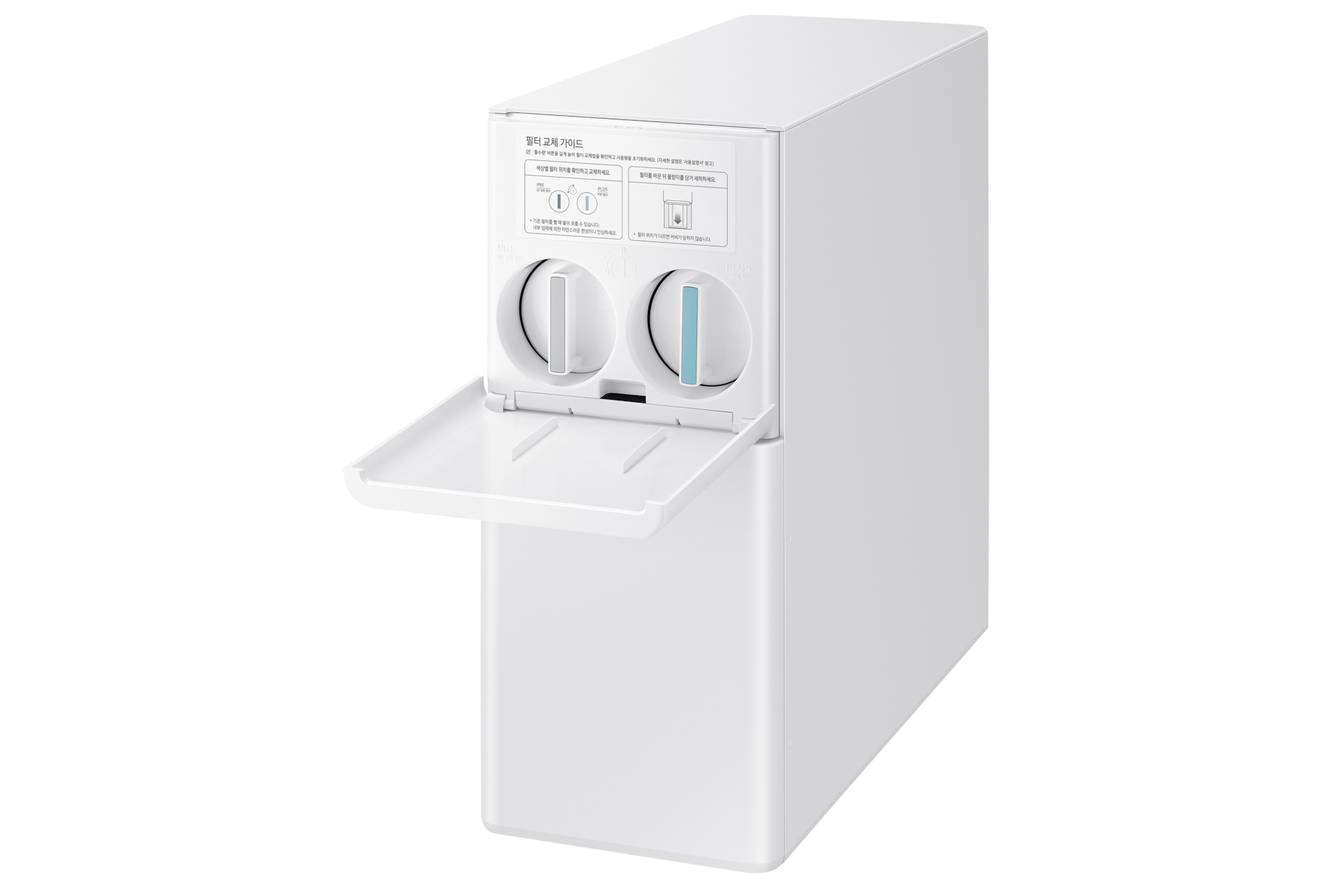 Bespoke 정수기 일체형 (냉/정수)+교체용 필터 1SET 오프 화이트 본체