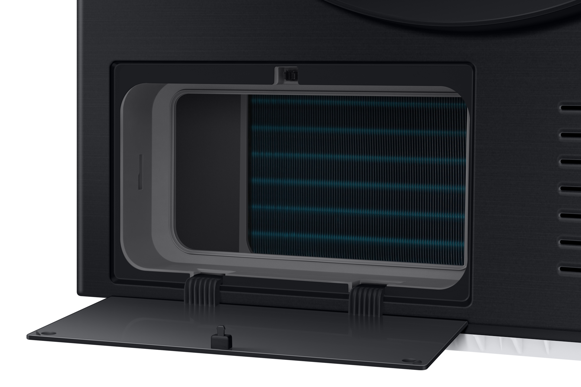 Bespoke AI 건조기 슬림 10kg 블랙캐비어 마니크로 안심필터 확대