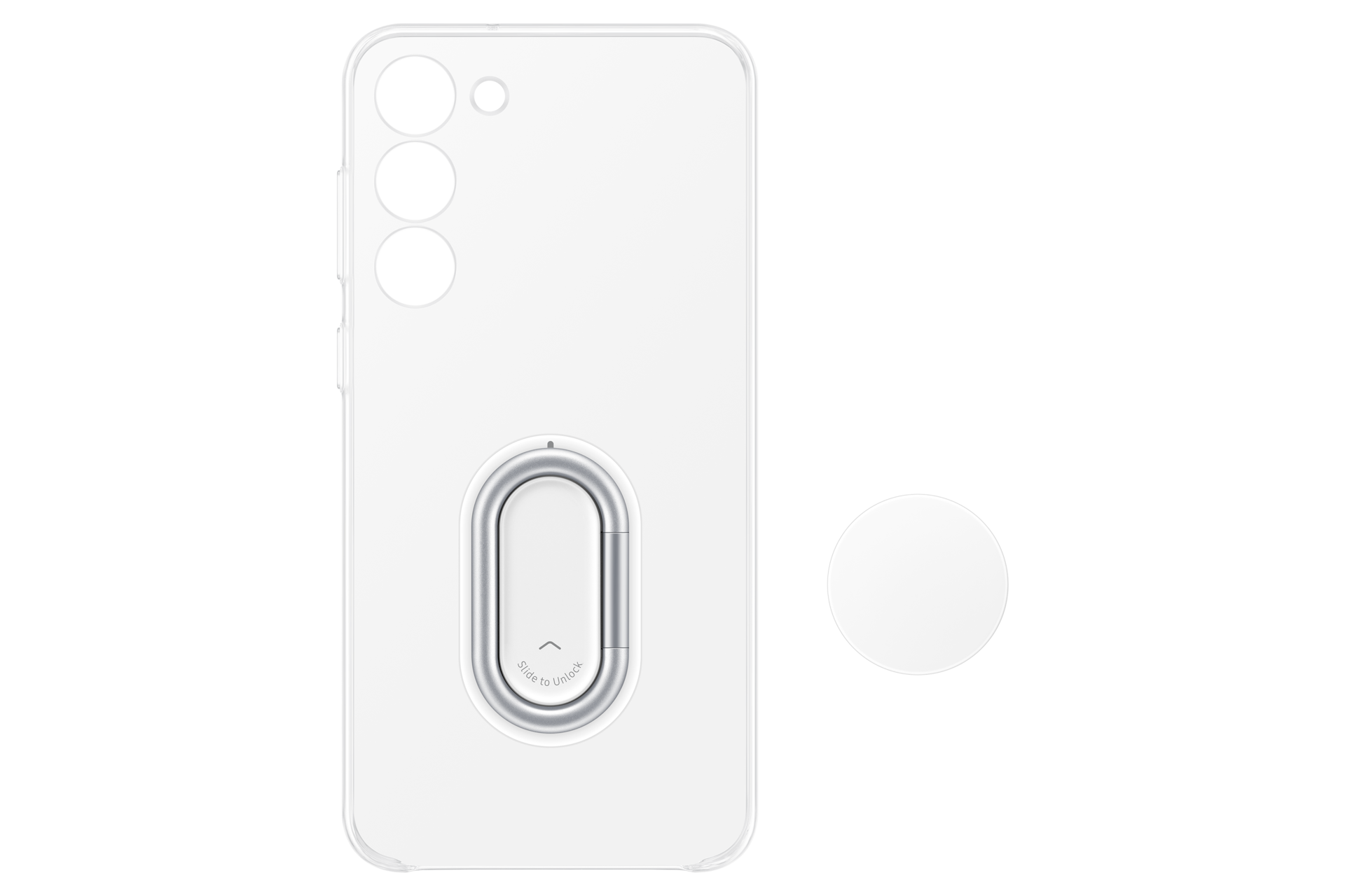 갤럭시 S23+ 클리어 가젯 케이스 (투명) 제품과 그랩톡 정면 이미지