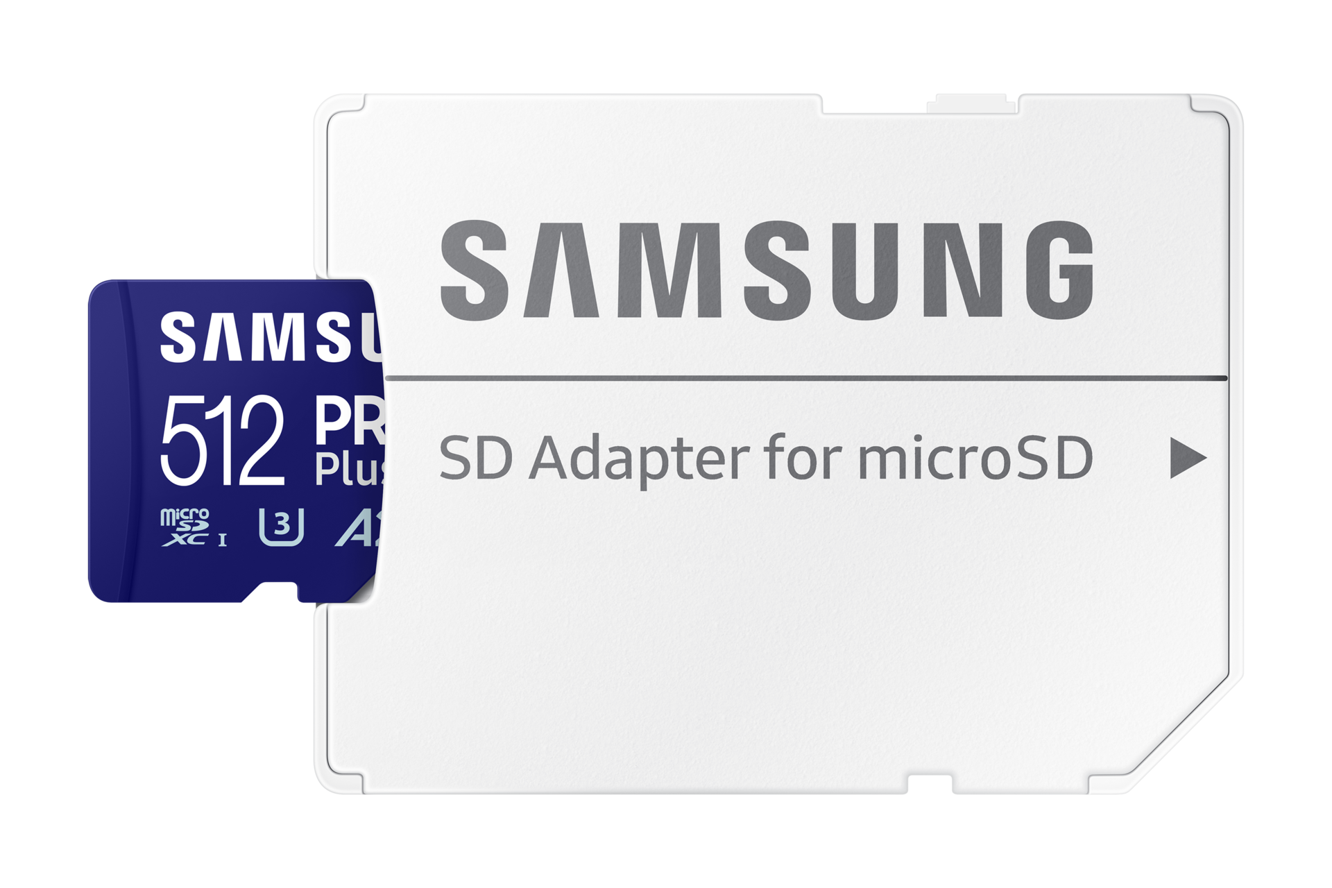 PRO Plus 마이크로SD 메모리카드 512 GB 제품이 패키지에 들어가는 이미지