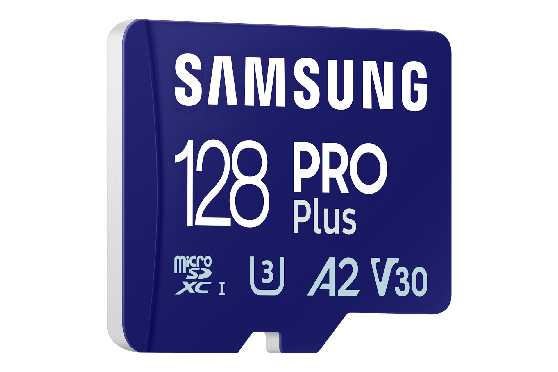 PRO Plus 마이크로SD 메모리카드 128 GB 오른쪽 뒤로 45도 기울어진 이미지