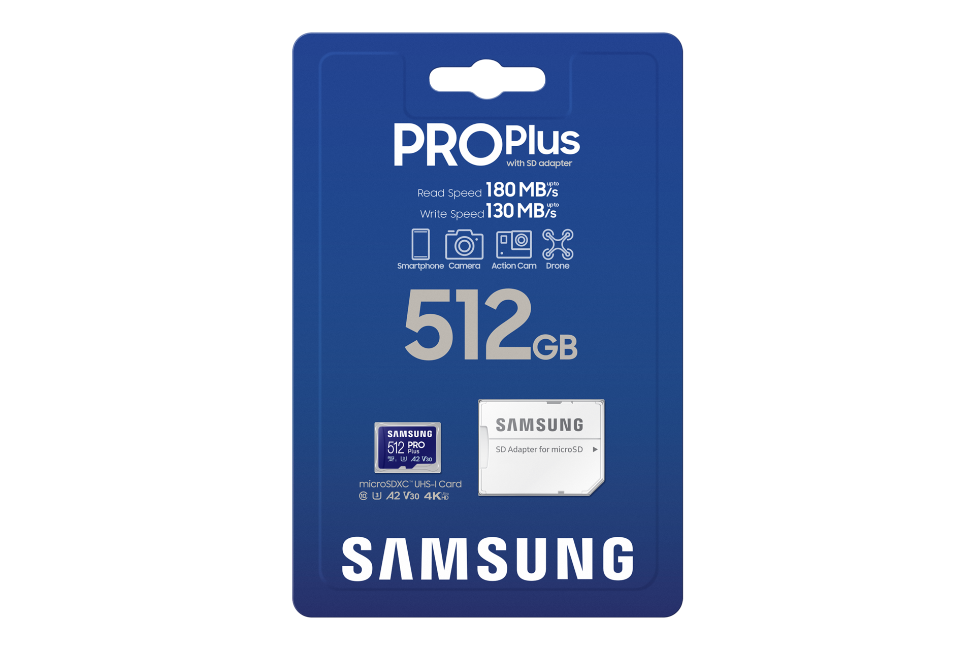 PRO Plus 마이크로SD 메모리카드 512 GB 제품 상자 정면 이미지