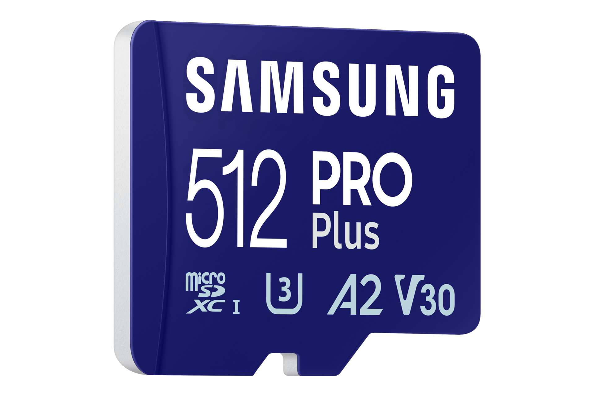 PRO Plus 마이크로SD 메모리카드 512 GB 오른쪽 뒤로 45도 기울어진 이미지