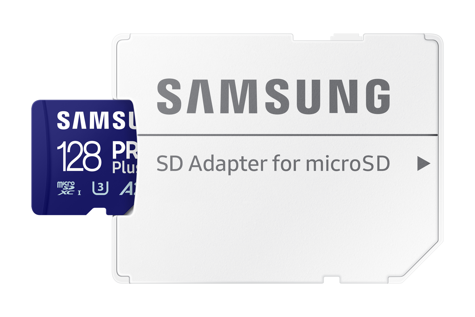 PRO Plus 마이크로SD 메모리카드 128 GB 제품이 패키지에 들어가는 이미지