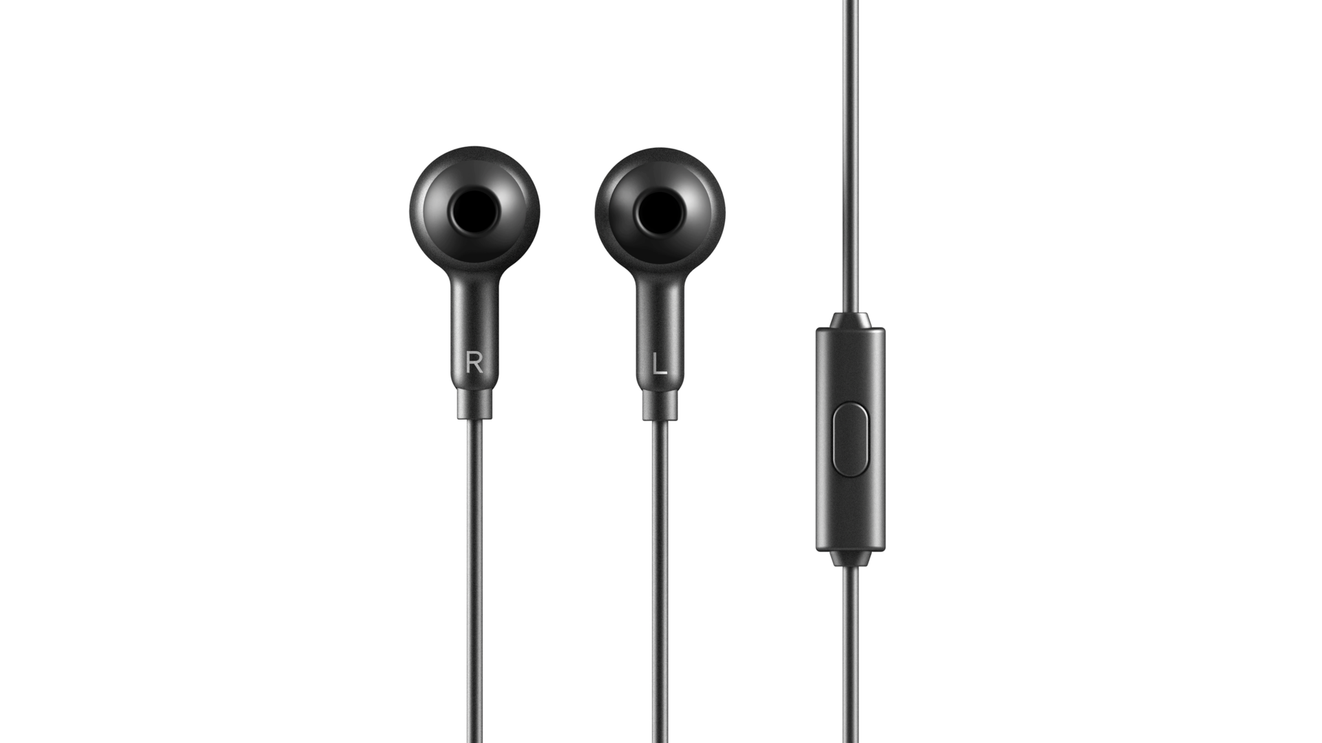 C타입 커널형 유선 이어폰 블랙 음량 조절 버튼