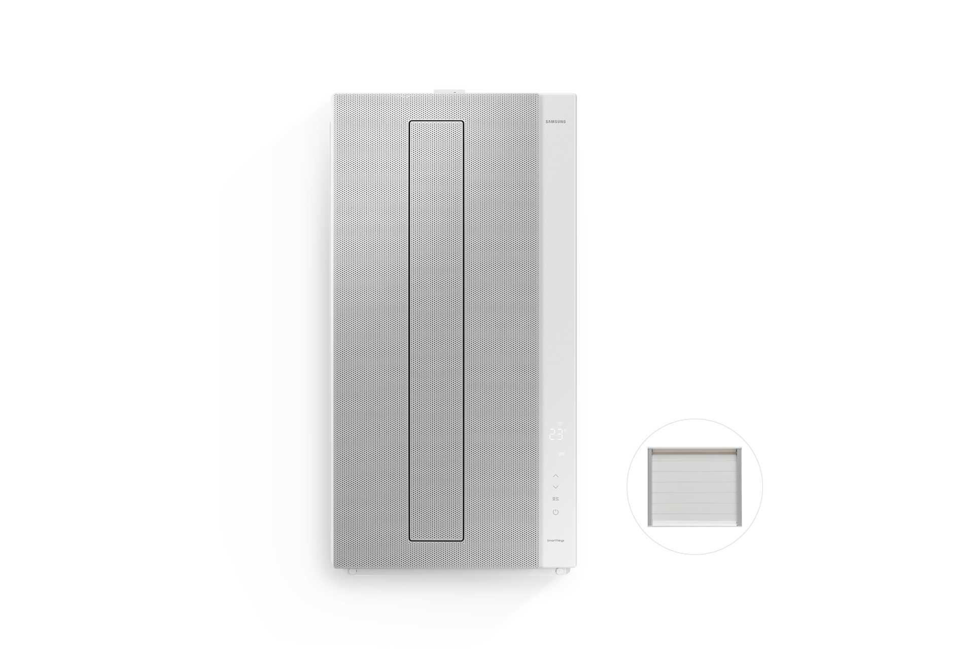 Bespoke 무풍에어컨 윈도우핏 19.2㎡ (매립형)+길이 연장킷 35cm 캔버스 그레이  AW06C7155GWAZ1 창문형 에어컨 정면 오른쪽 하단 35cm 연장키트