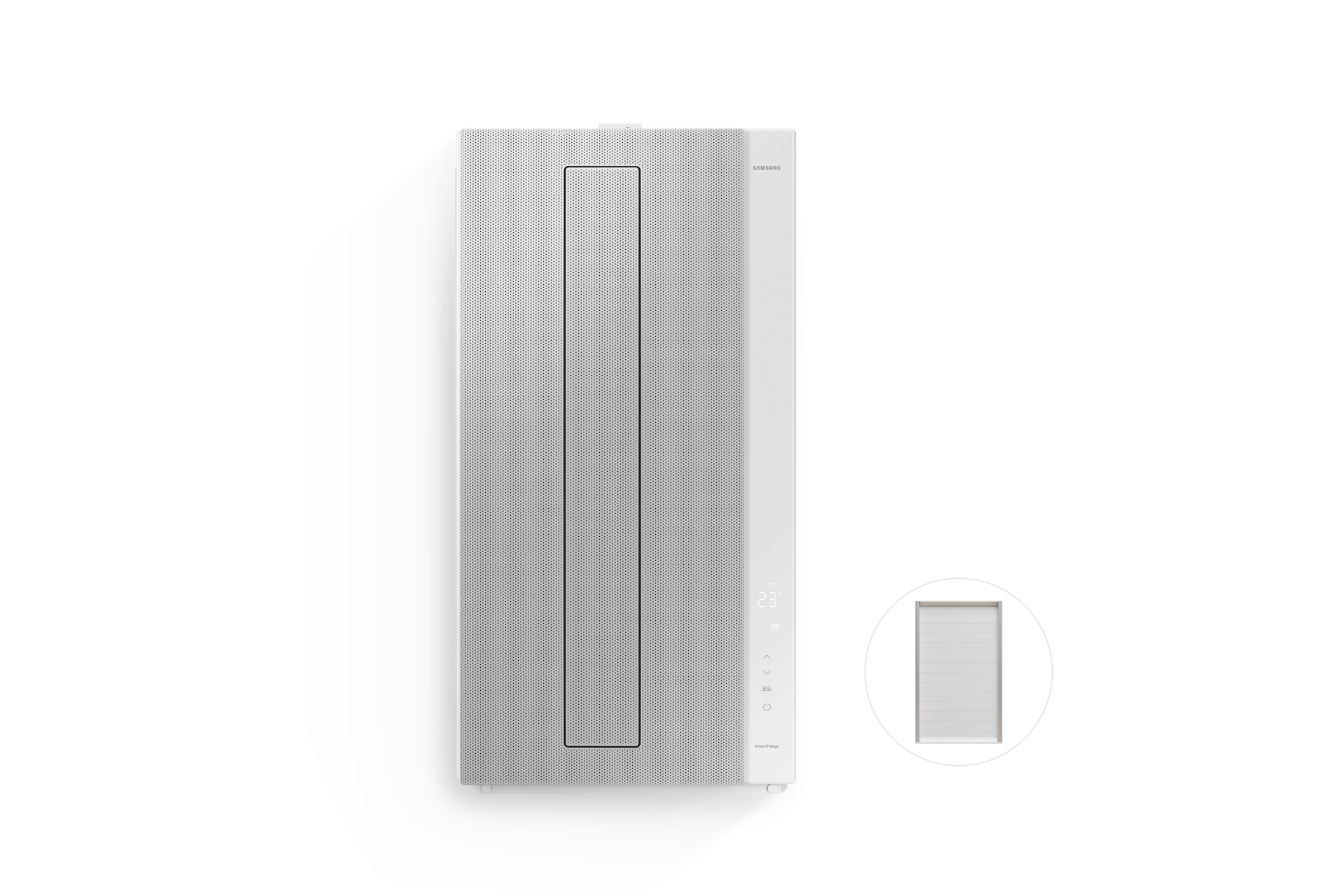 Bespoke 무풍에어컨 윈도우핏 19.2㎡ (매립형)+길이 연장킷 70cm 캔버스 그레이  AW06C7155GWAZ2 창문형 에어컨 정면 오른쪽 하단 70cm 연장키트