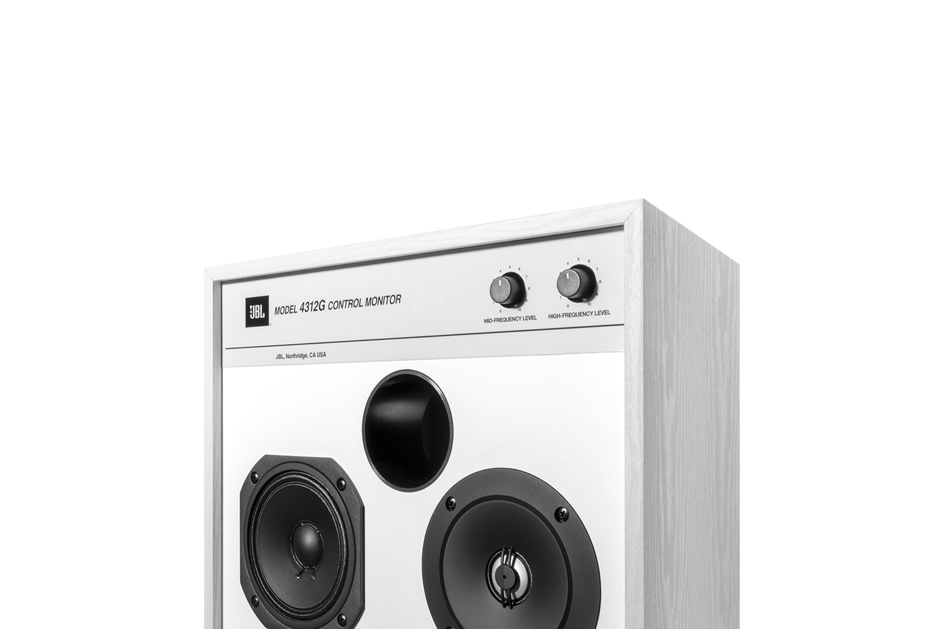 JBL 4312G 프리미엄 스피커 화이트 상단 확대