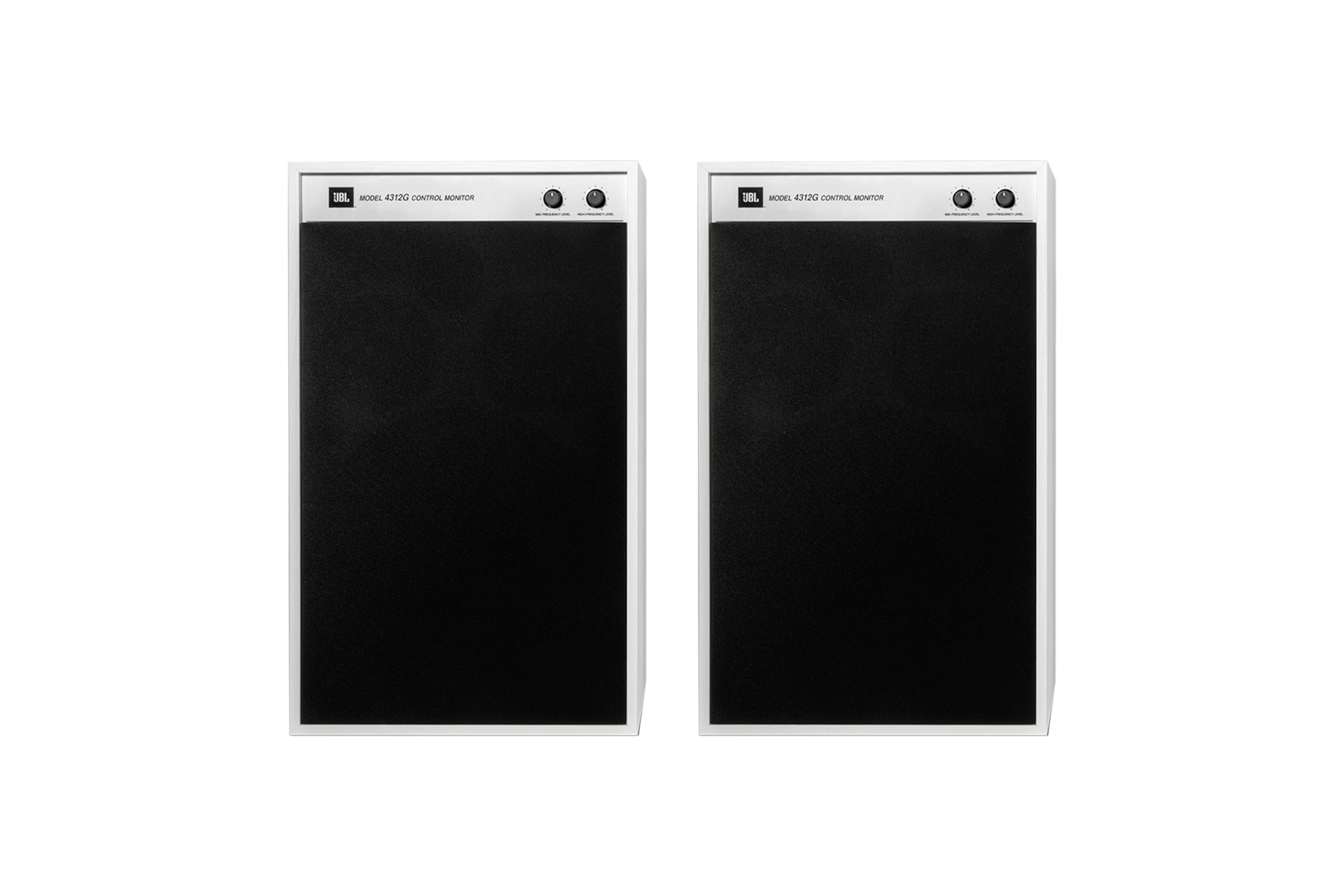 JBL 4312G 프리미엄 스피커 화이트 정면 페어샷