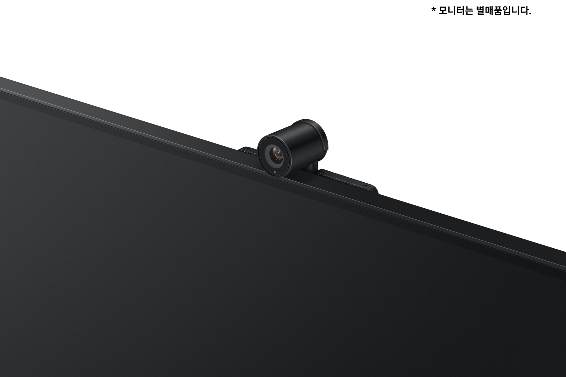 슬림핏 카메라 블랙 스마트 모니터에 장착한 모습 정면