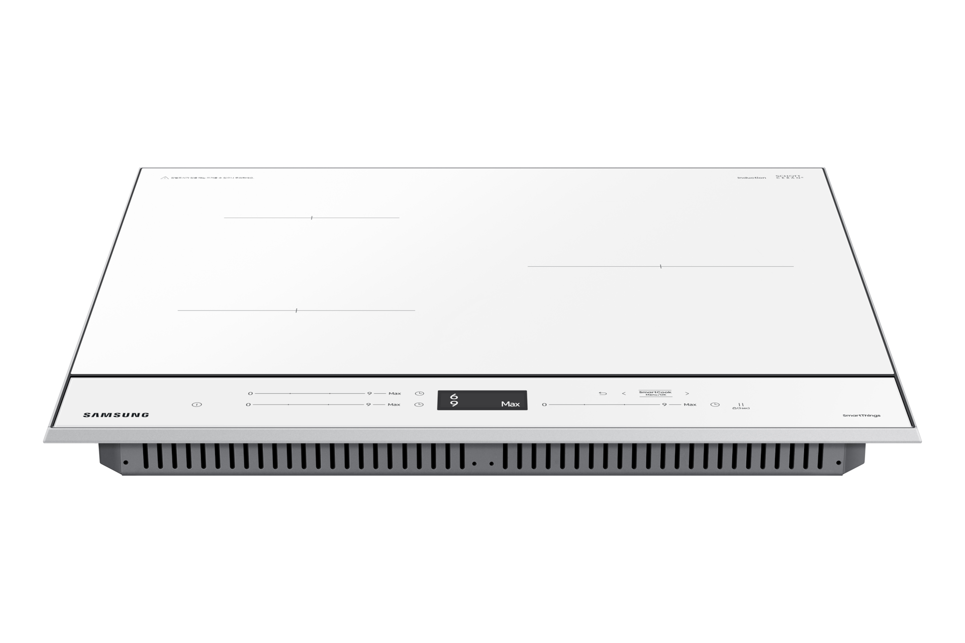 BESPOKE 인덕션 글램 화이트 정면 45도