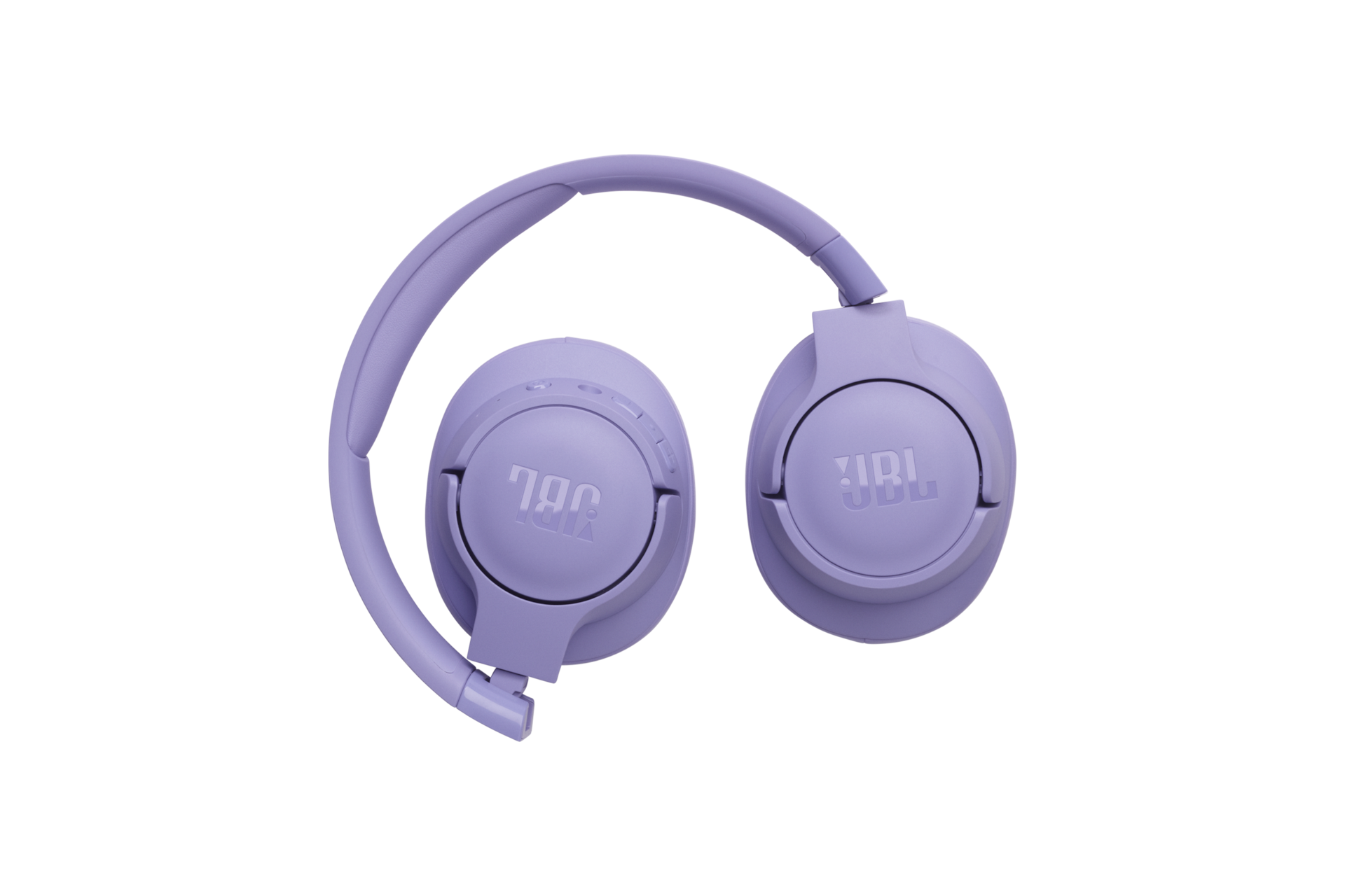 JBL TUNE 720BT 무선 오버이어 헤드폰 퍼플 이어컵이 안쪽으로 접힌 모습 1