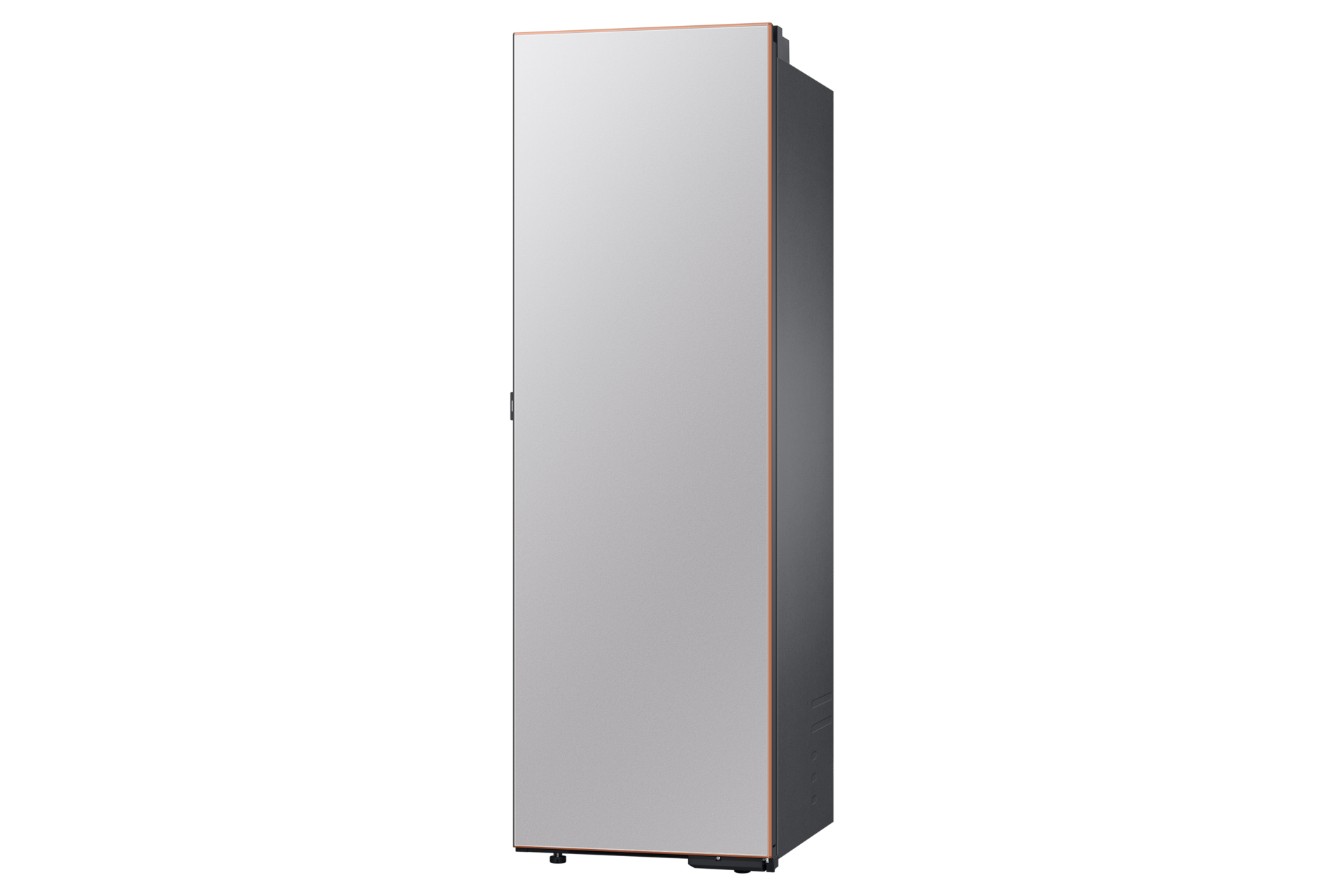 Infinite AI 냉장고 1도어 키친핏 408L (좌열림, 냉장전용) 럭스 메탈 우측면