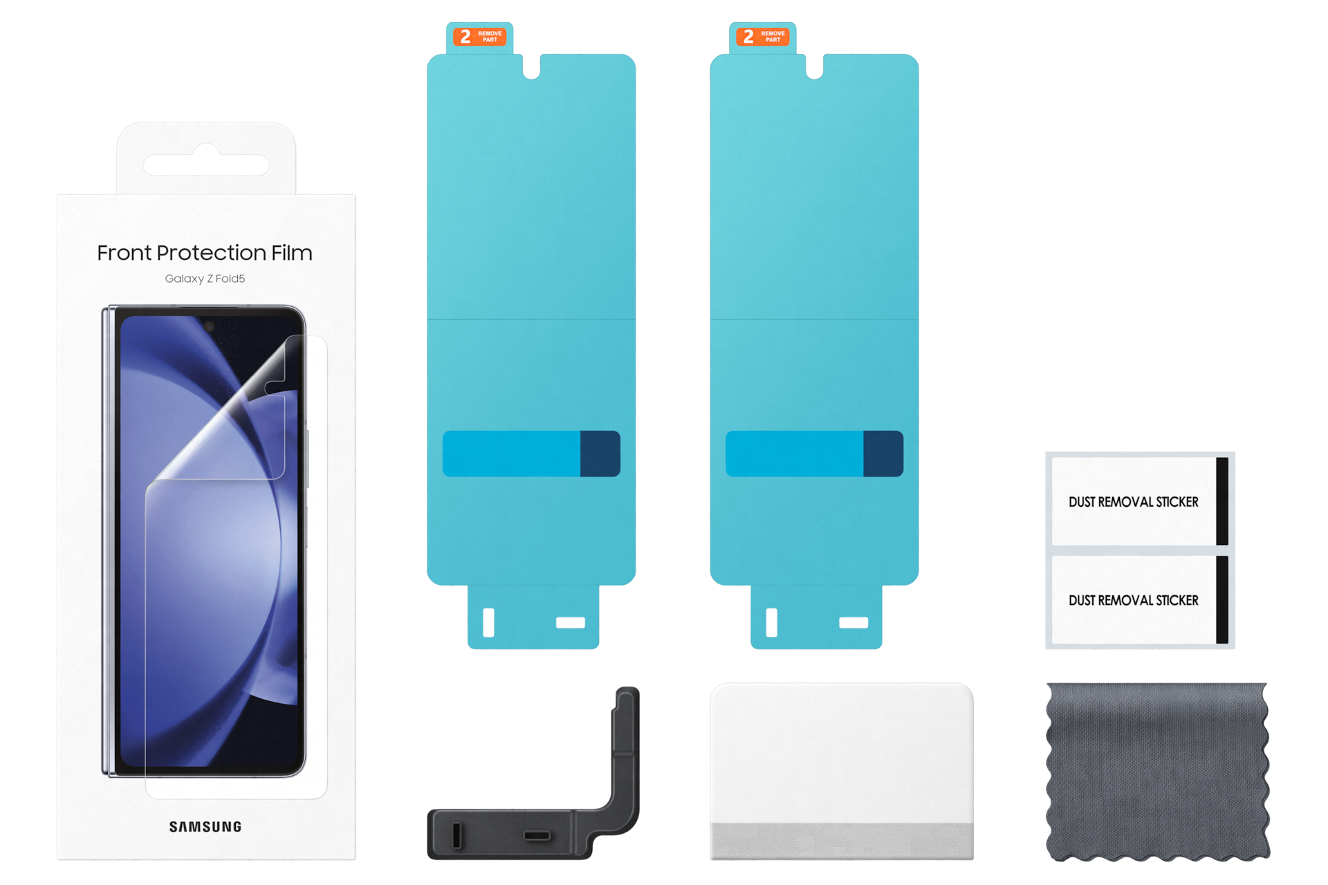 갤럭시 Z 폴드5 스크린 프로텍터 (투명) 제품의 구성품 이미지