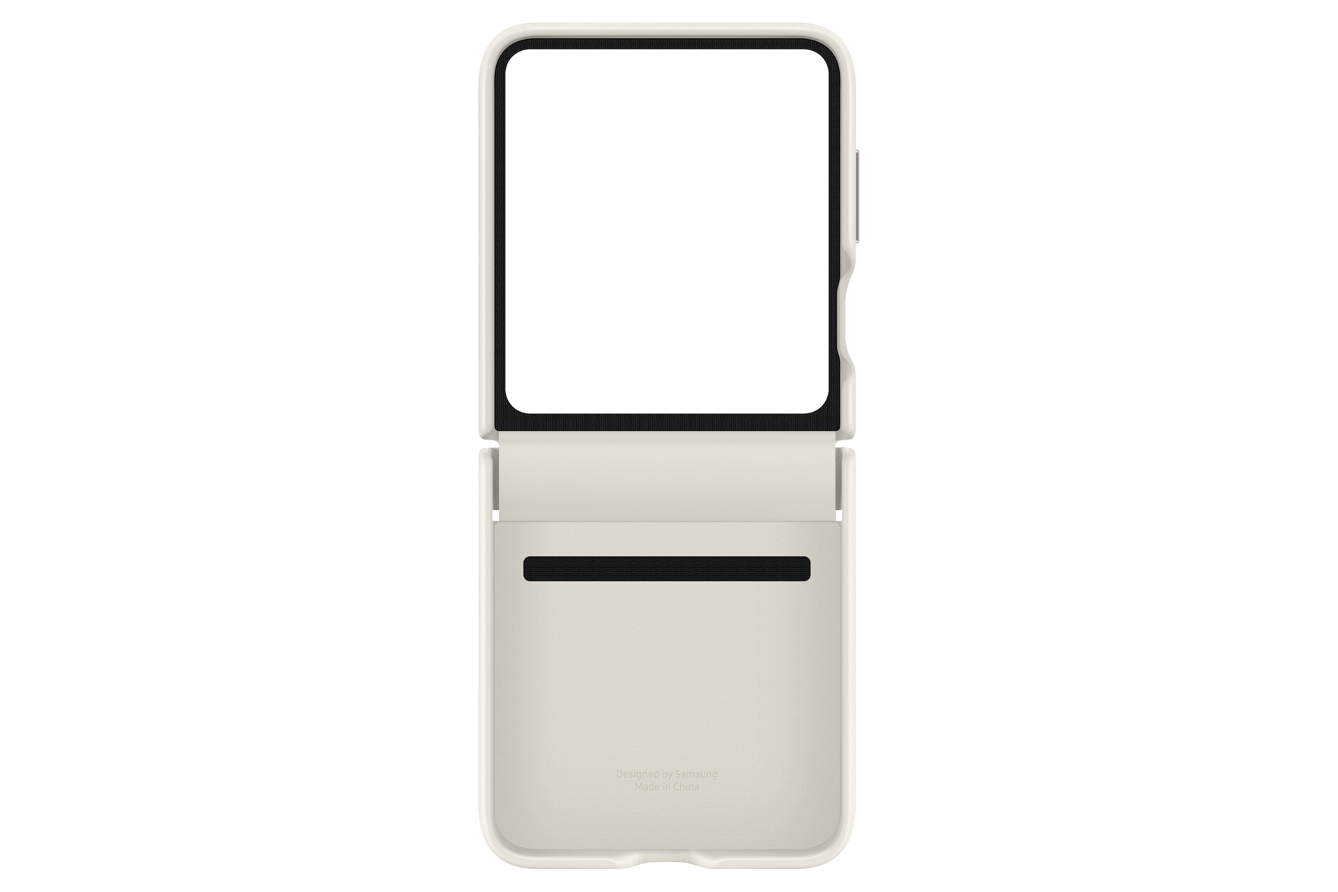 갤럭시 Z 플립5 플랩 비건 레더 케이스 (크림) 제품에 갤럭시 Z 플립 뒷면 이미지 