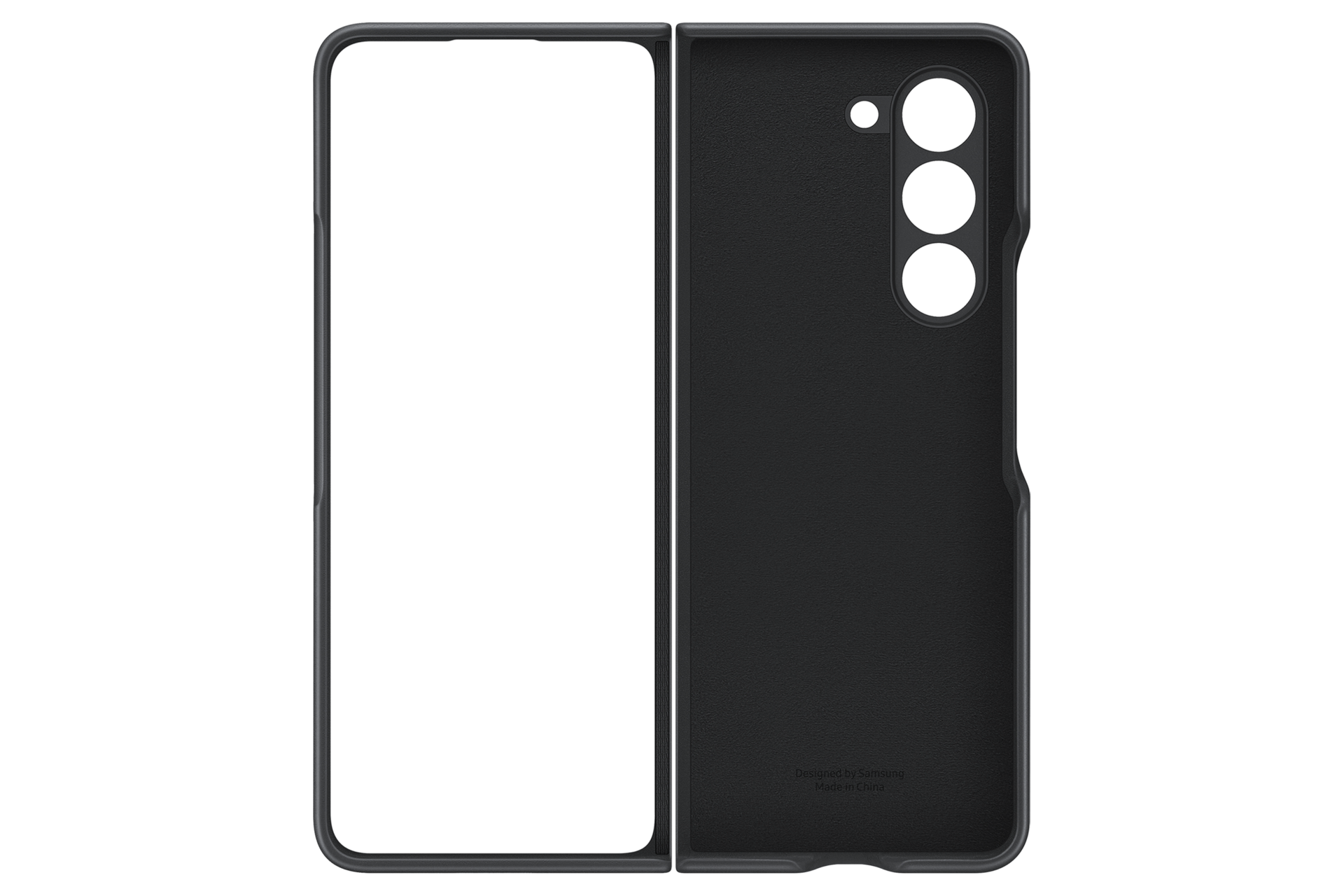 갤럭시 Z 폴드5 비건 레더 케이스 (블랙) 제품 후면 이미지