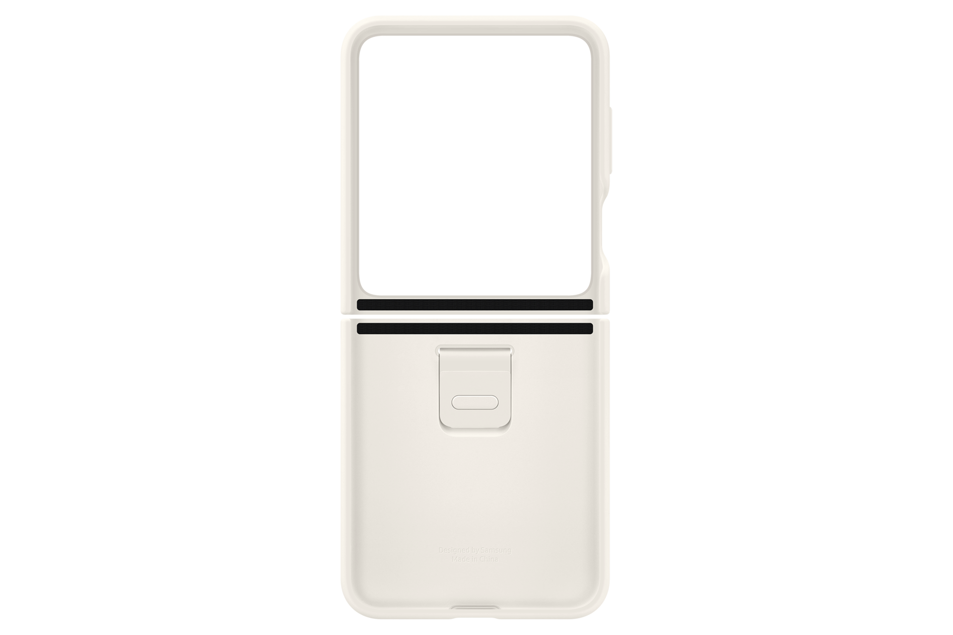 갤럭시 Z 플립5 실리콘 케이스 with 링 크림 뒷면 이미지