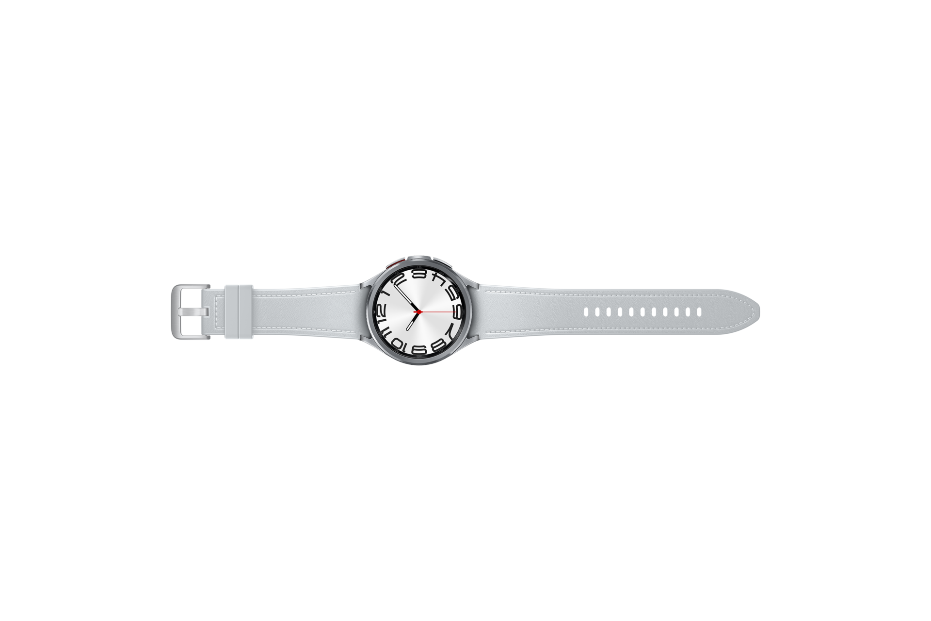 갤럭시 워치6 47 mm (블루투스) 실버 스트랩 펼친 윗면 