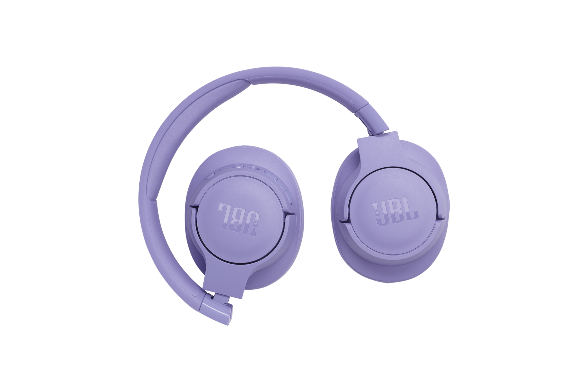JBL TUNE 770NC 무선 오버이어 헤드폰 퍼플 이어컵이 안쪽으로 접힌 모습 1