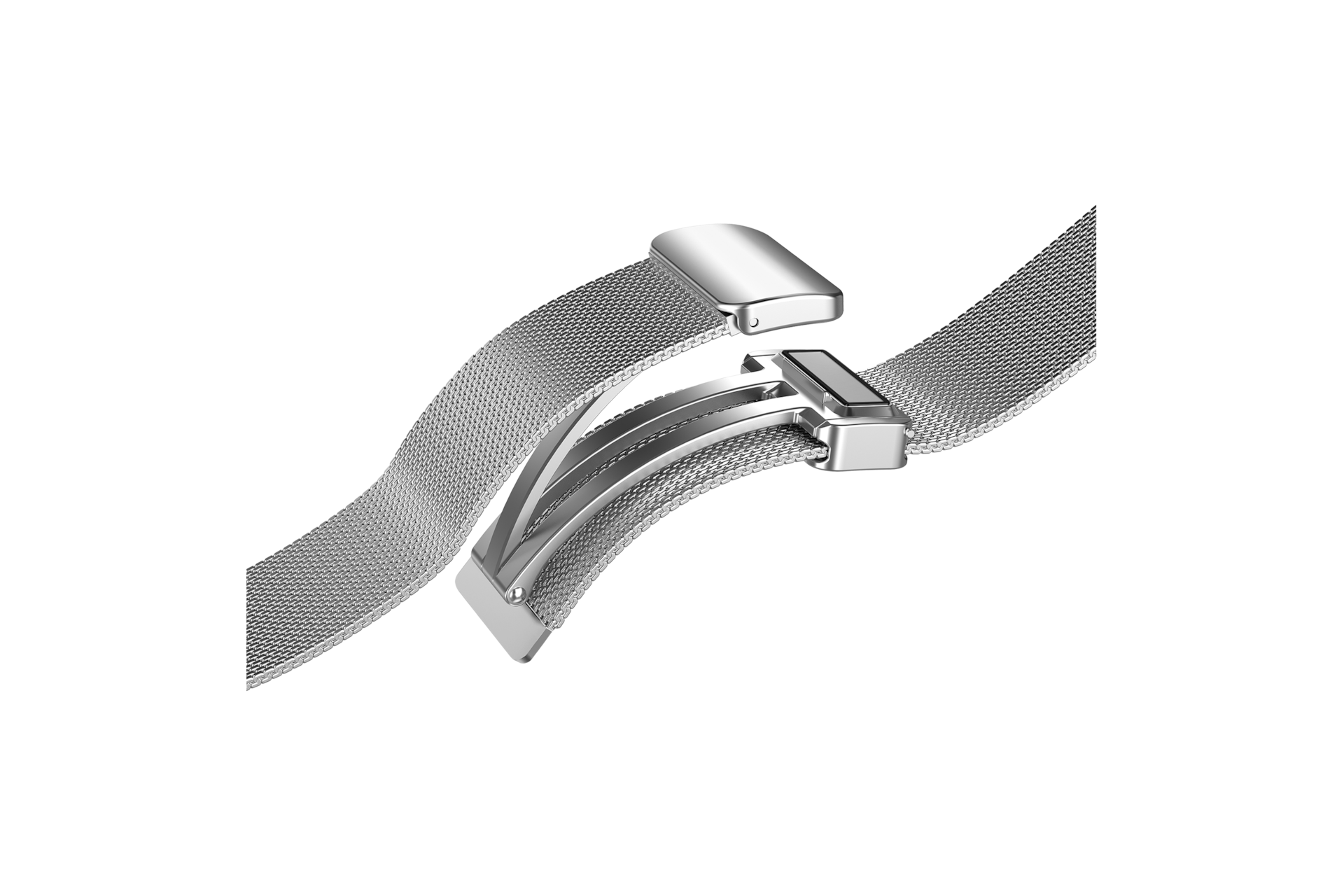 갤럭시 워치6 밀레니즈 스트랩 (워치6 44 mm) 실버 제품 버클 부분 확대