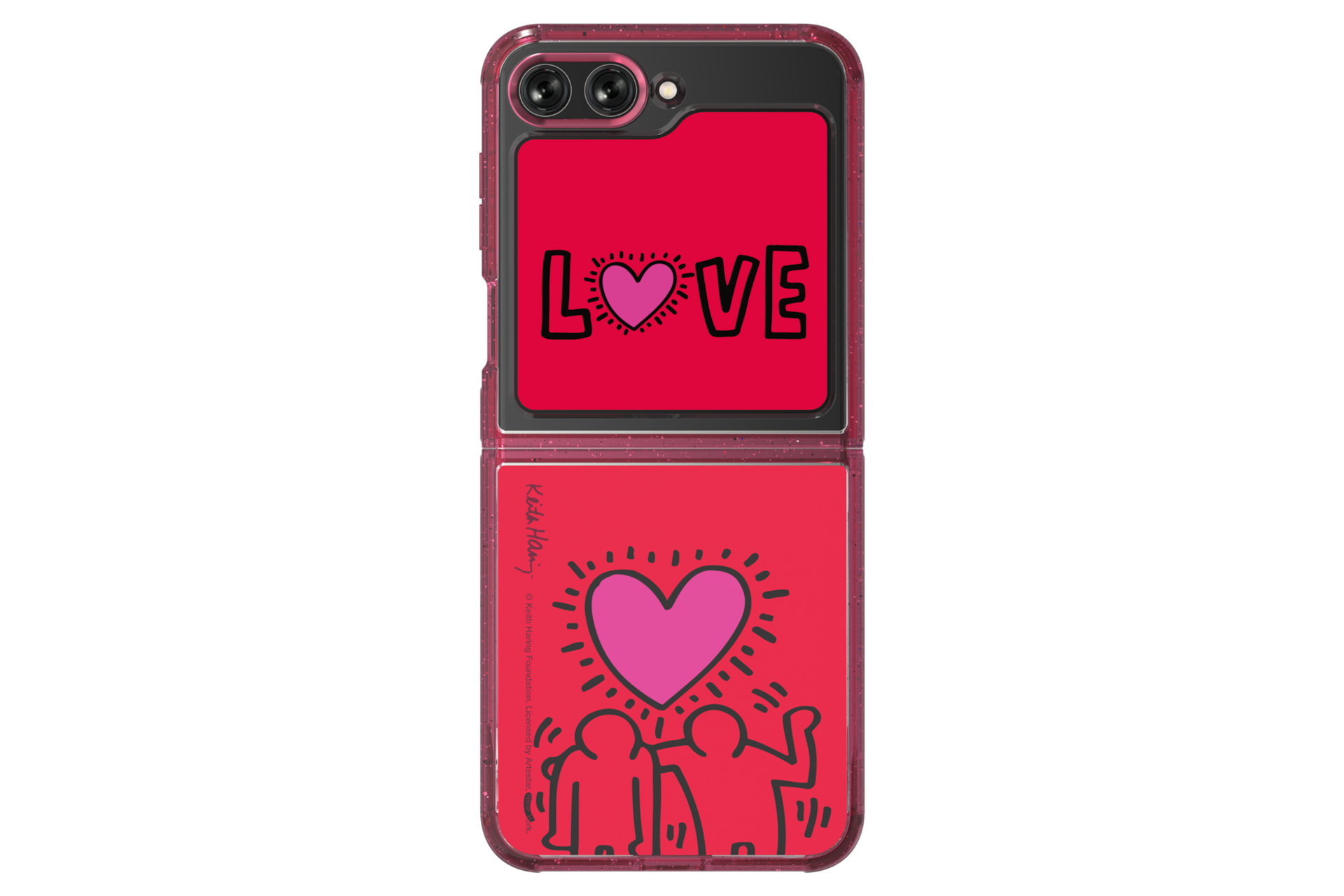 갤럭시 Z 플립5 키스해링 수트 케이스 with 플립수트 카드 (레드) 제품 정면 이미지 