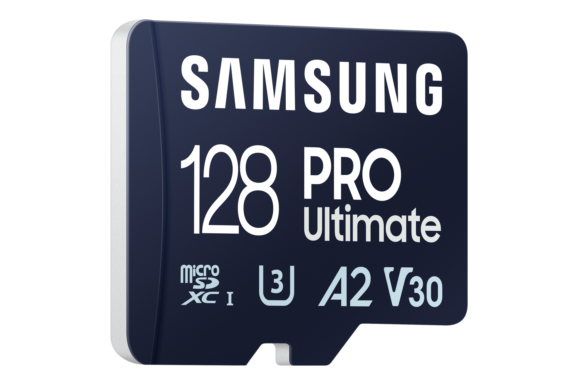 마이크로SD 메모리카드 PRO Ultimate 128 GB 오른쪽 뒤로 45도 기울어진 이미지