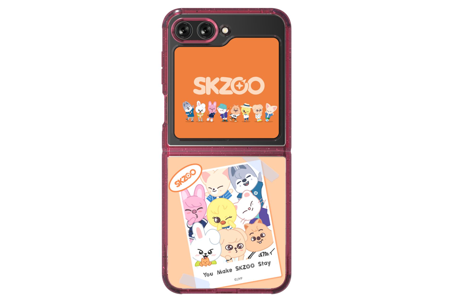 갤럭시 Z 플립5 SKZOO 수트 케이스 with 플립수트 카드 (오렌지) 정면 이미지 