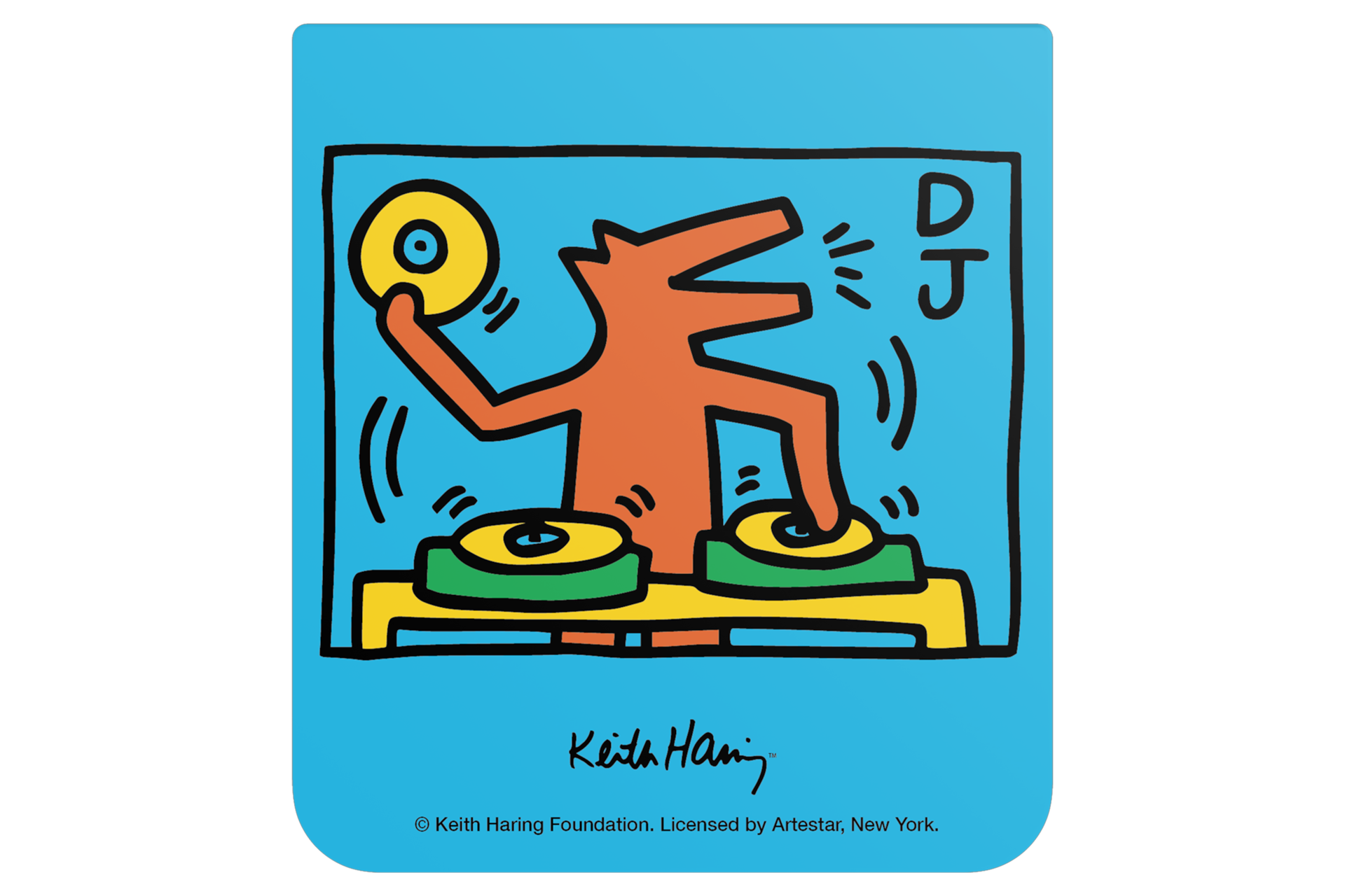 갤럭시 Z 플립5 키스해링 플립수트 카드 (1매) (블루) 제품 정면 이미지 