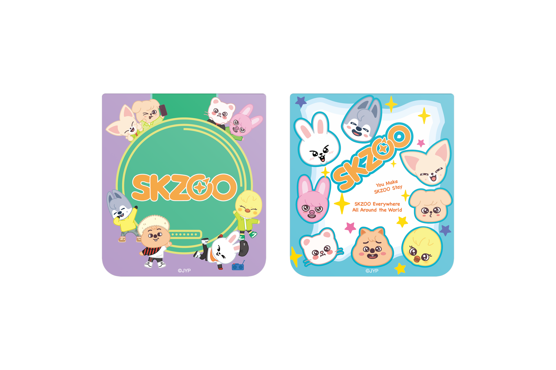 갤럭시 Z 플립5 SKZOO 플립수트 카드 (2매) (퍼플) 제품의 2개의 플립수트 카드 이미지 