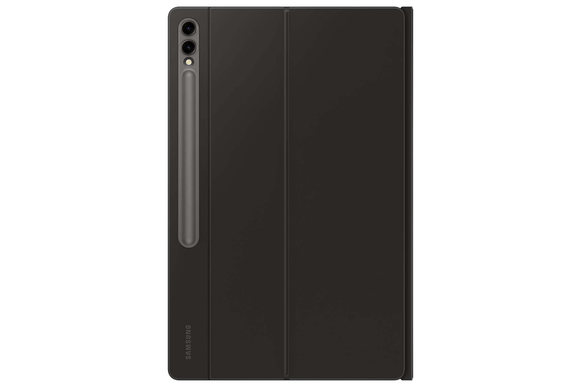 갤럭시 탭 S9 Ultra 키보드 북커버 (블랙) 제품에 갤럭시 탭을 장착한 정면 이미지 