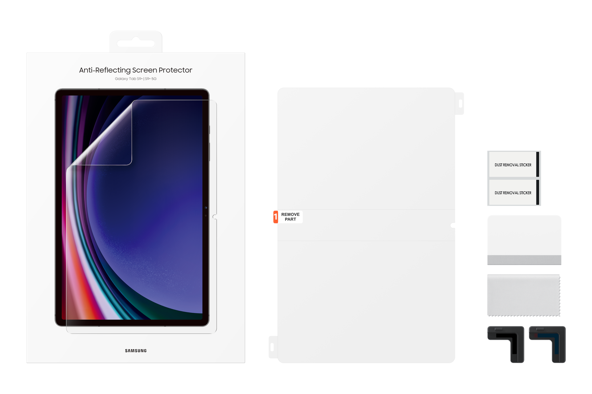 스크린 프로텍터 (갤럭시 탭 S10+, S9+, S9 FE+ 호환) (투명) 제품 구성품 이미지