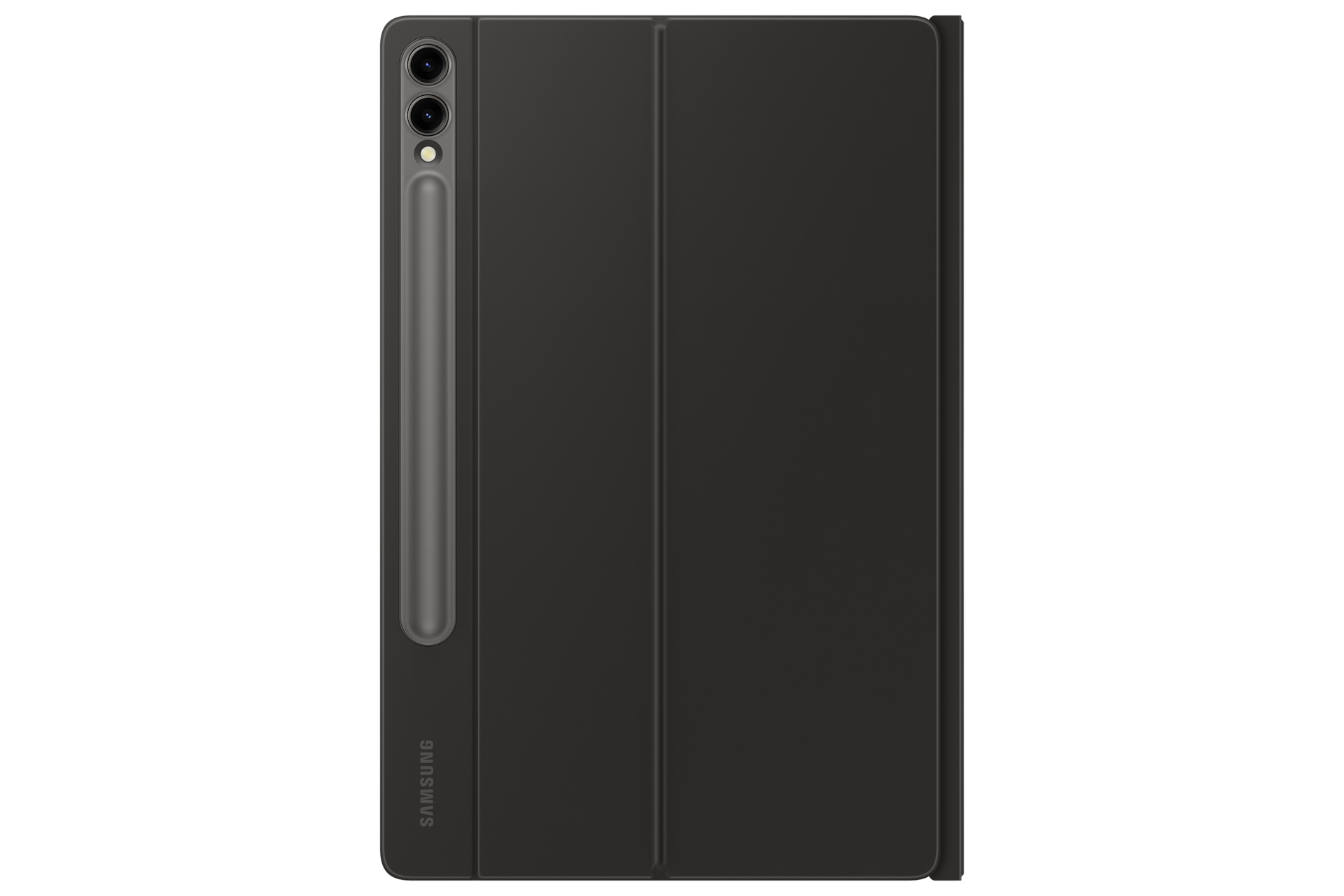 갤럭시 탭 S9+ 키보드 북커버 (블랙) 제품에 갤럭시 탭을 장착한 정면 이미지