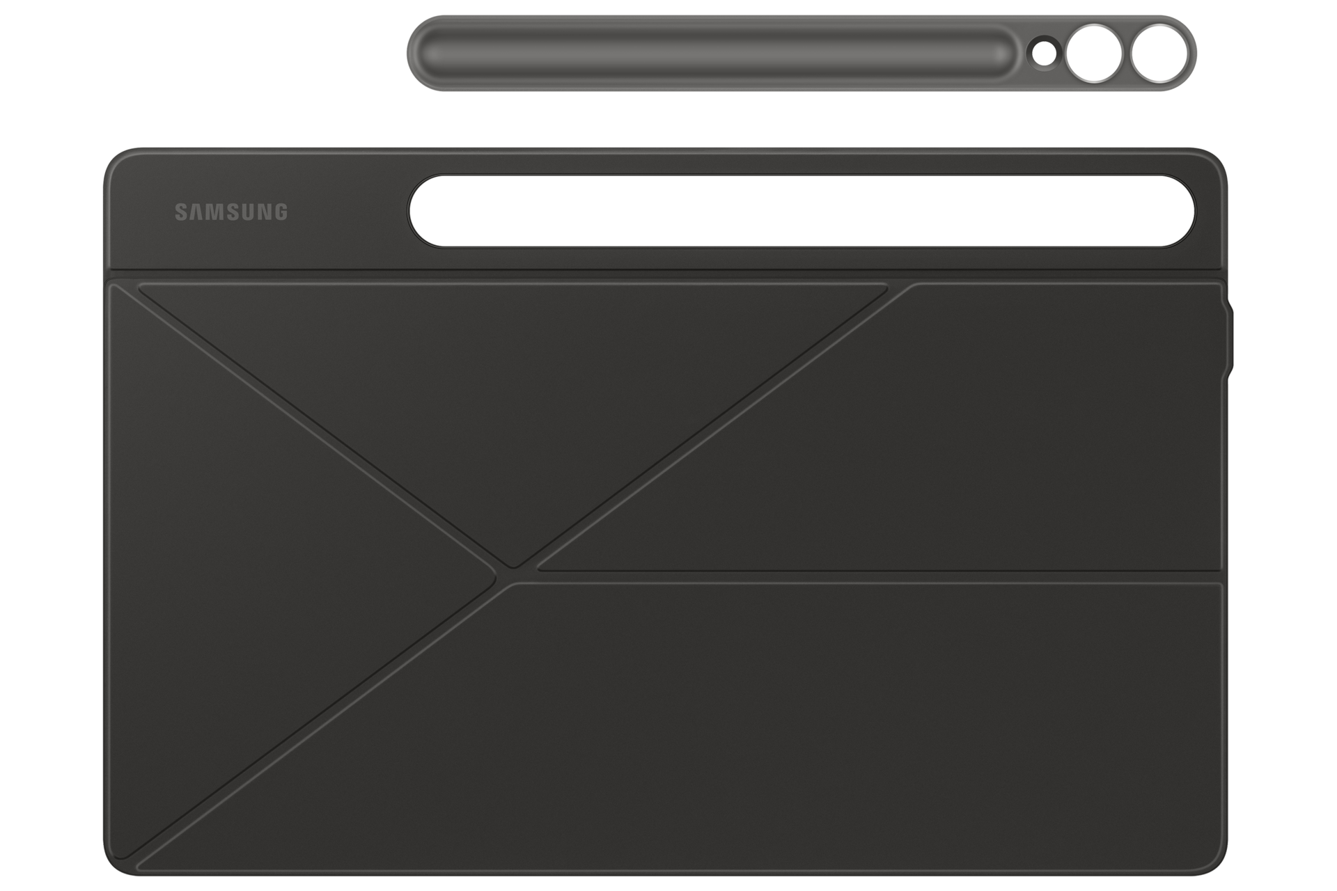 갤럭시 탭 S9+ 스마트 북커버 (블랙) 제품에 펜 홀더 분리한 이미지 