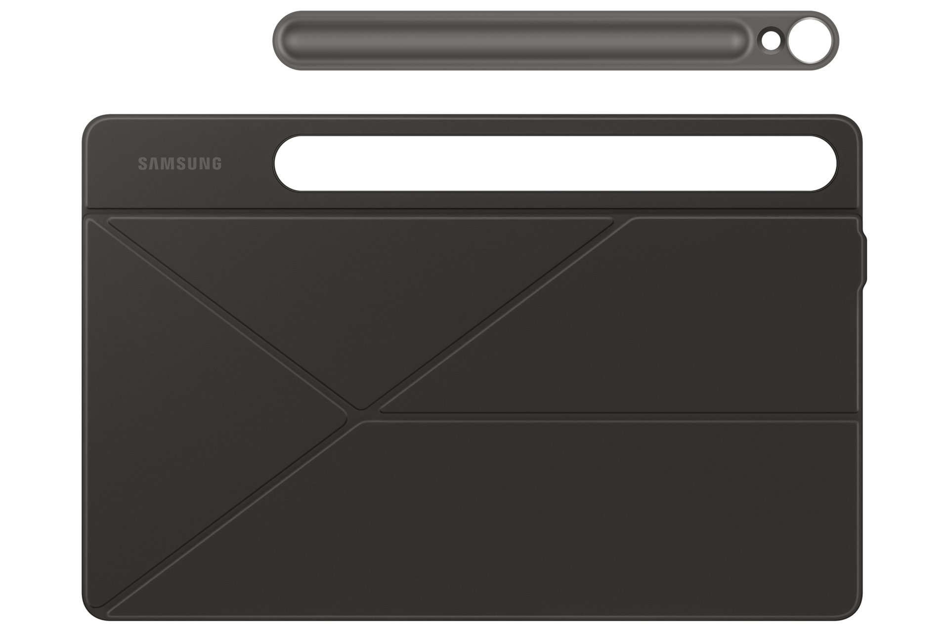 갤럭시 탭 S9 스마트 북커버 (블랙) 제품에 펜 홀더 분리한 이미지 