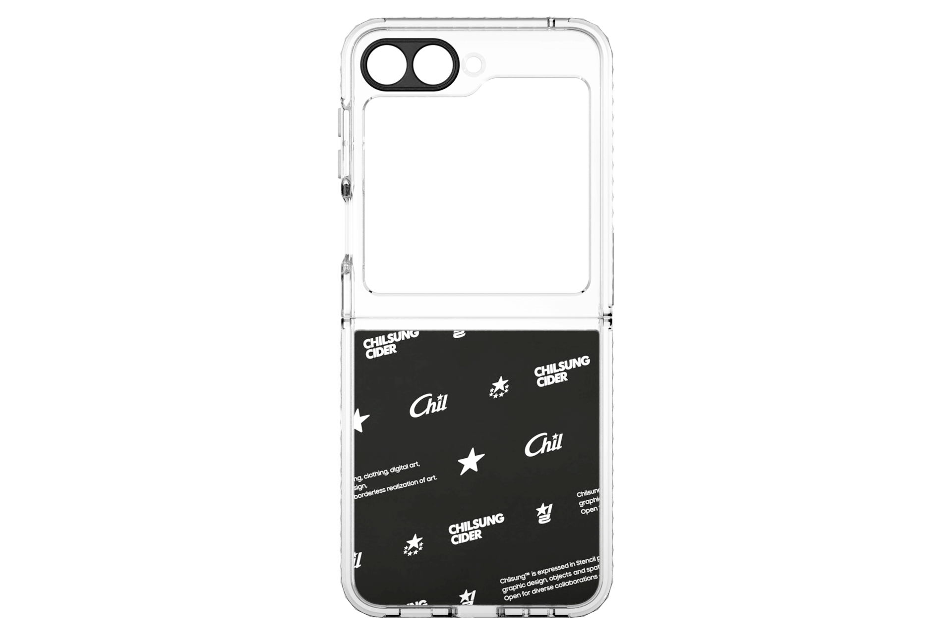 갤럭시 Z 플립5 칠성사이다 수트 케이스 with 플립수트 카드 (블랙) 제품 정면 이미지 