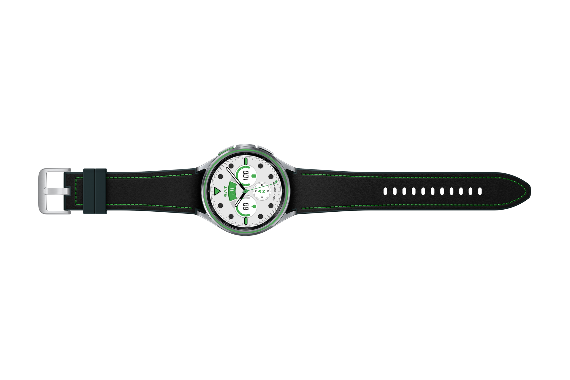 갤럭시 워치6 클래식 골프에디션 47 mm (블루투스) 스트랩 펼친 윗면