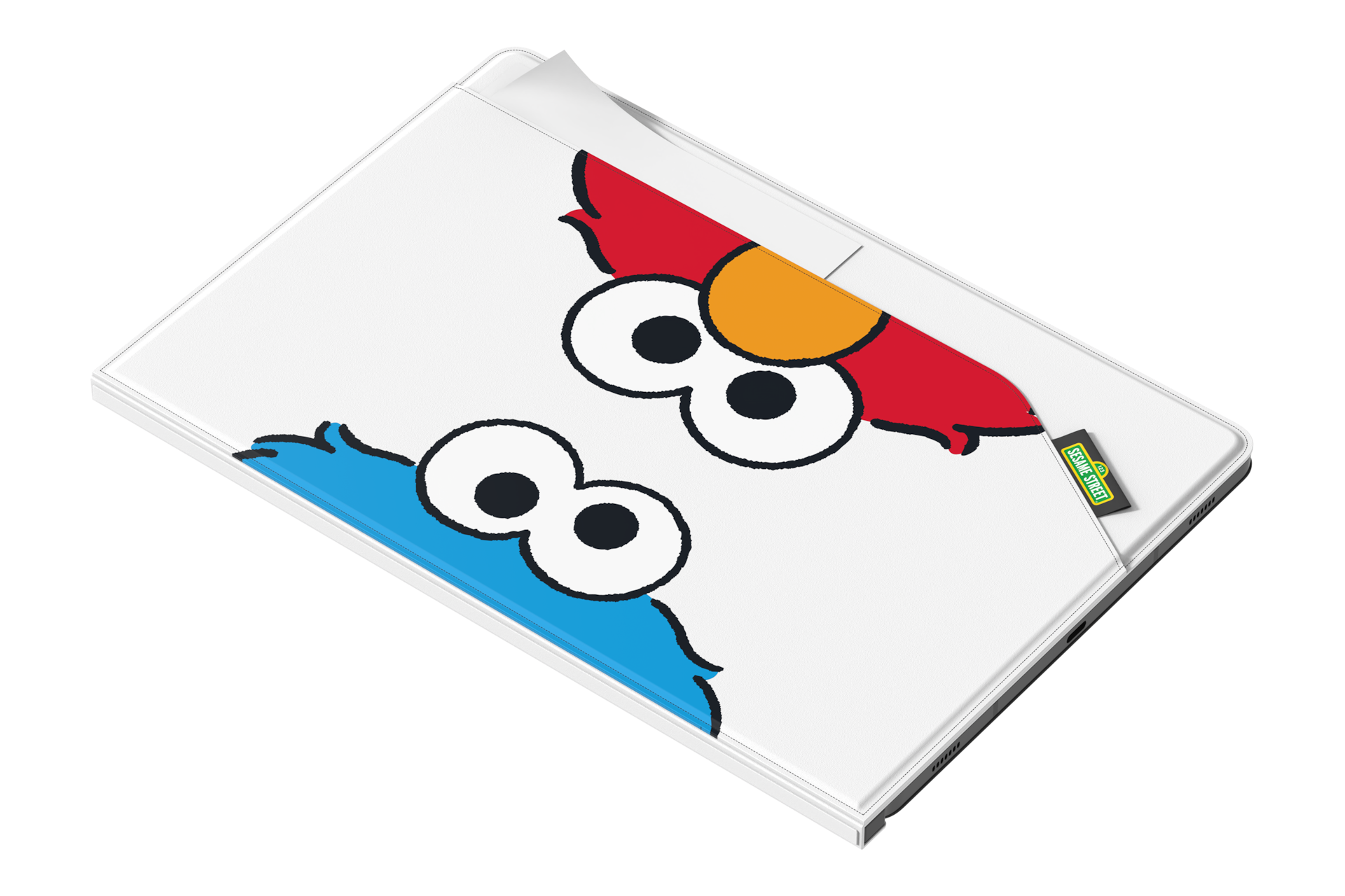 갤럭시 탭 S9 세서미 스트리트 엔벨롭 커버 (화이트) 측면 이미지