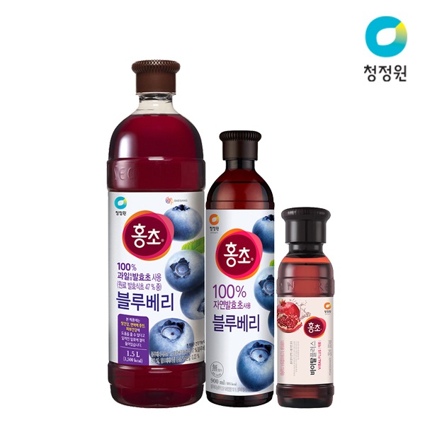홍초 블루베리 1.5L + 900ml + 증정 소고기미역국2인