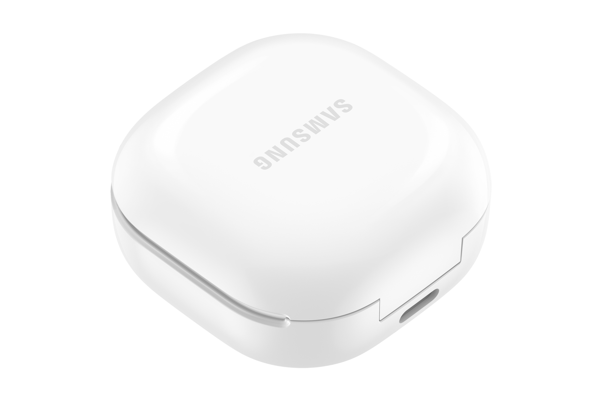 갤럭시 버즈 FE 그라파이트 케이스 뚜껑 닫힌 옆측면